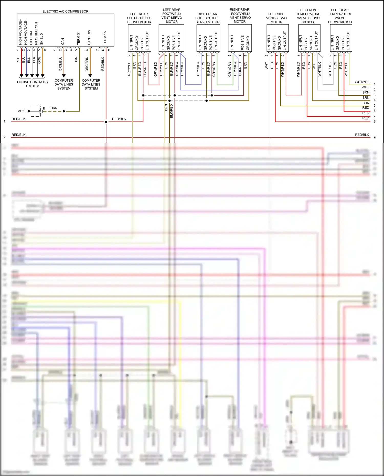 Wiring diagram front bcm for Porsche Panamera 4 970 facelift (2013-2016) (12 of 27)