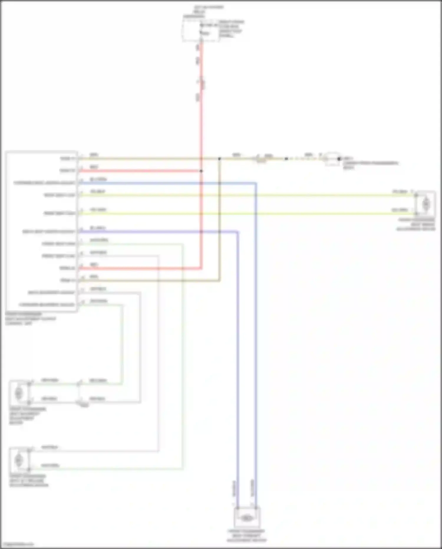 Wiring diagram front passenger seat adjustment output control unit for Porsche Panamera 4 970 facelift (2013-2016) (1 of 5)