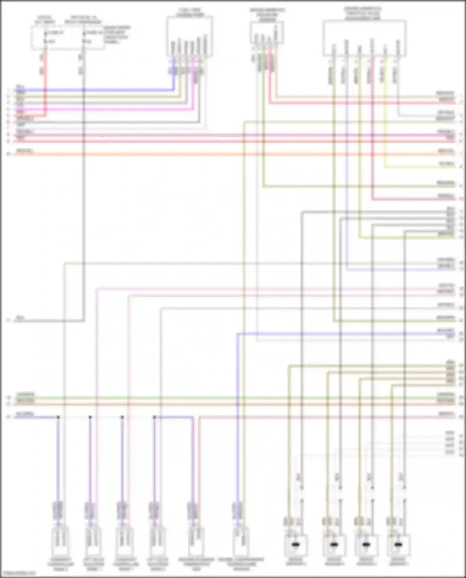Wiring diagram knock sensor 3 for Porsche Panamera 4 970 facelift (2013-2016) (2 of 3)