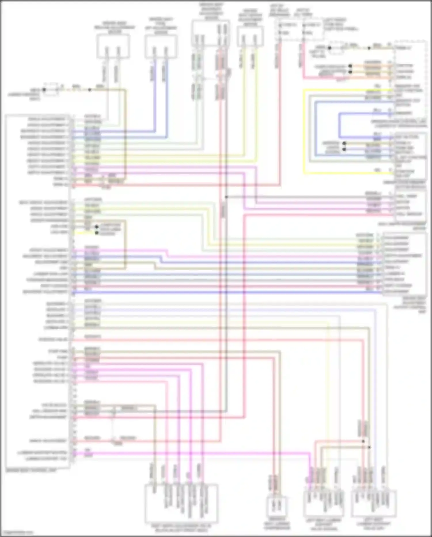 Wiring diagram left front fuse box for Porsche Panamera 4 970 facelift (2013-2016) (43 of 75)