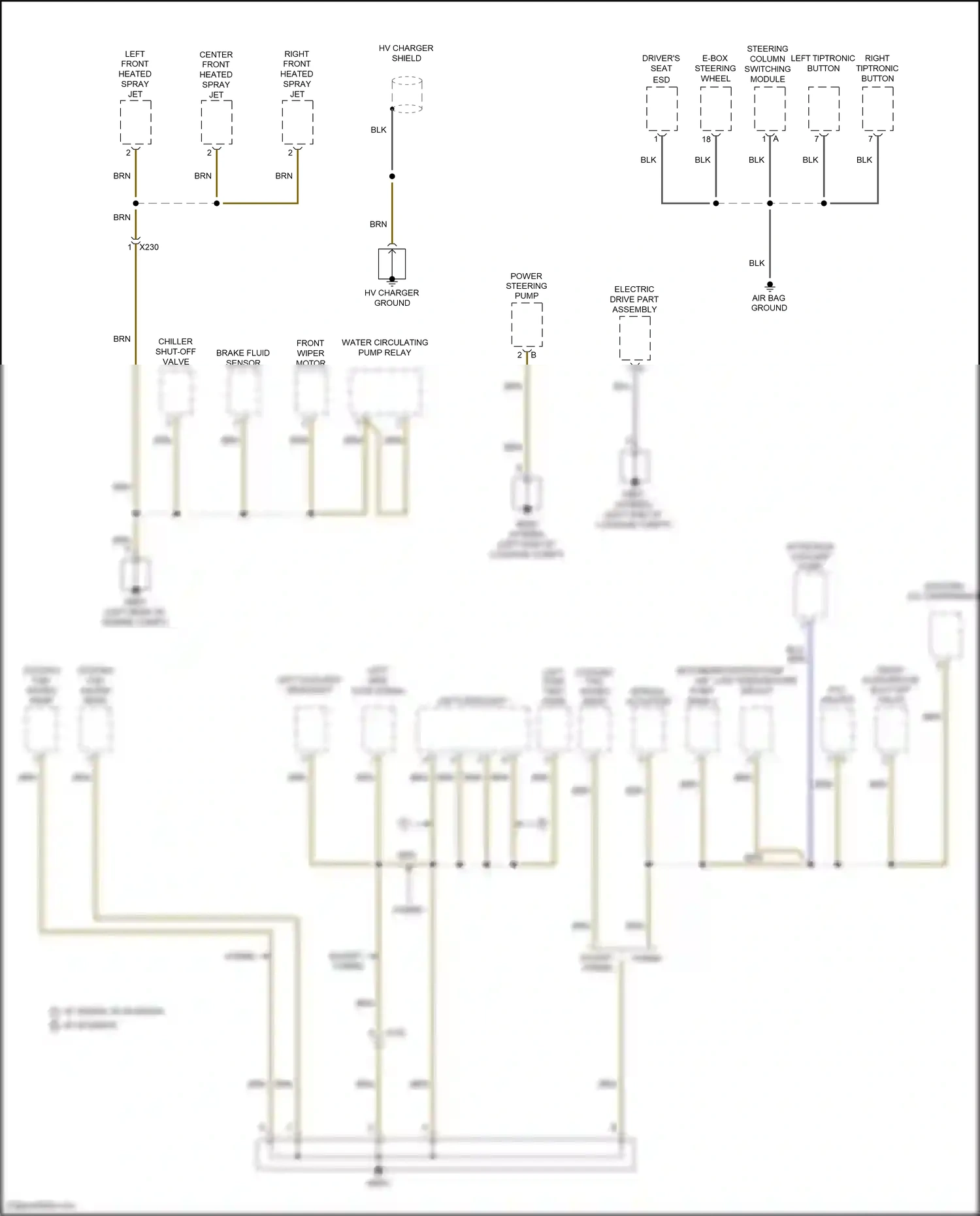 Wiring diagram left headlight for Porsche Panamera 4 970 facelift (2013-2016) (1 of 6)