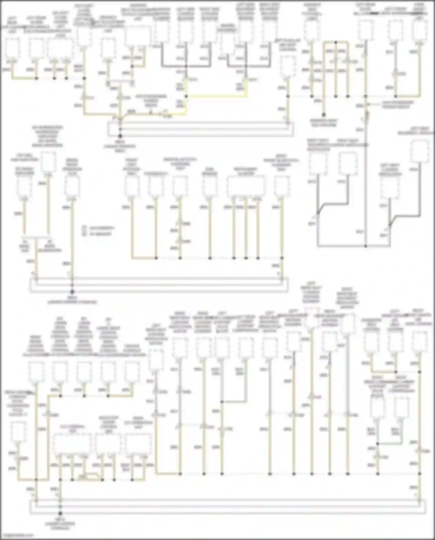 Wiring diagram left rear backrest heating element for Porsche Panamera 4 970 facelift (2013-2016) (1 of 2)