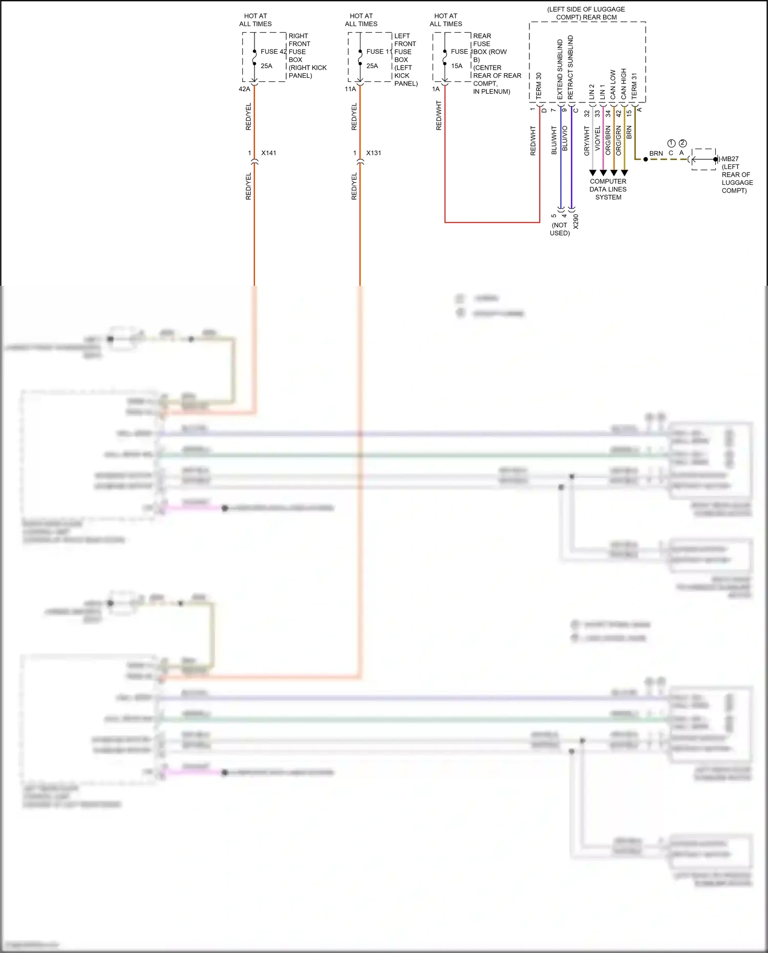 Wiring diagram lin 2 for Porsche Panamera 4 970 facelift (2013-2016) (9 of 9)