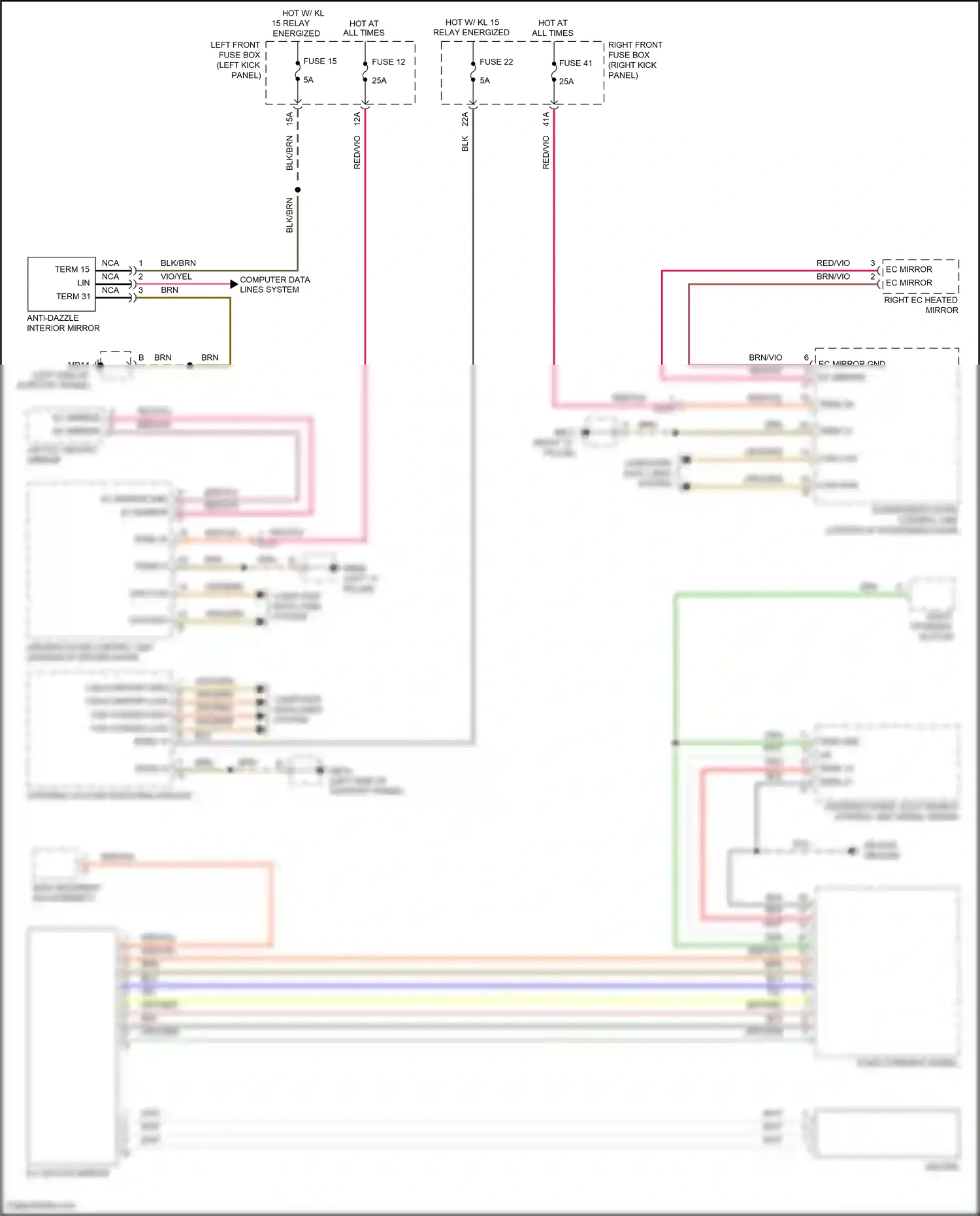 Wiring diagram nca for Porsche Panamera 4 970 facelift (2013-2016) (12 of 27)