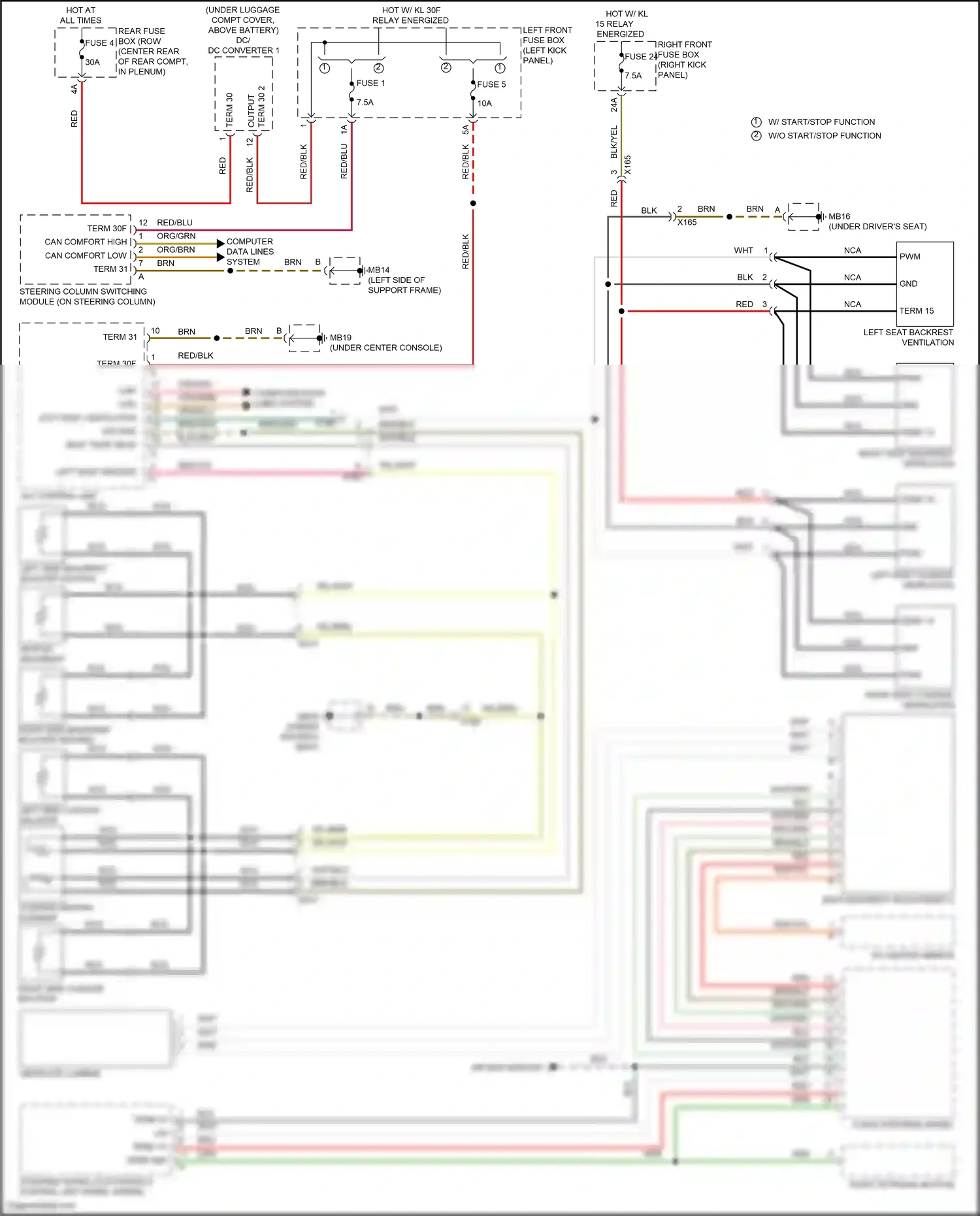 Wiring diagram nca for Porsche Panamera 4 970 facelift (2013-2016) (3 of 27)