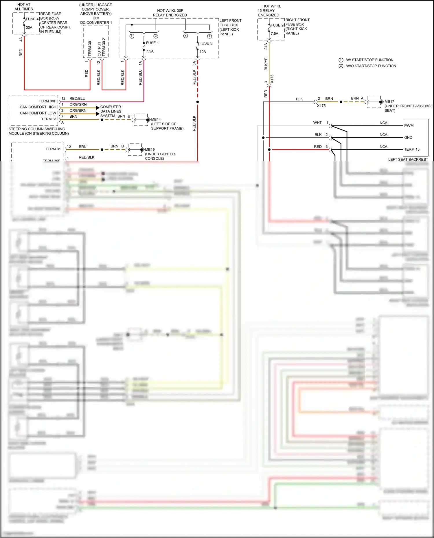 Wiring diagram nca for Porsche Panamera 4 970 facelift (2013-2016) (2 of 27)