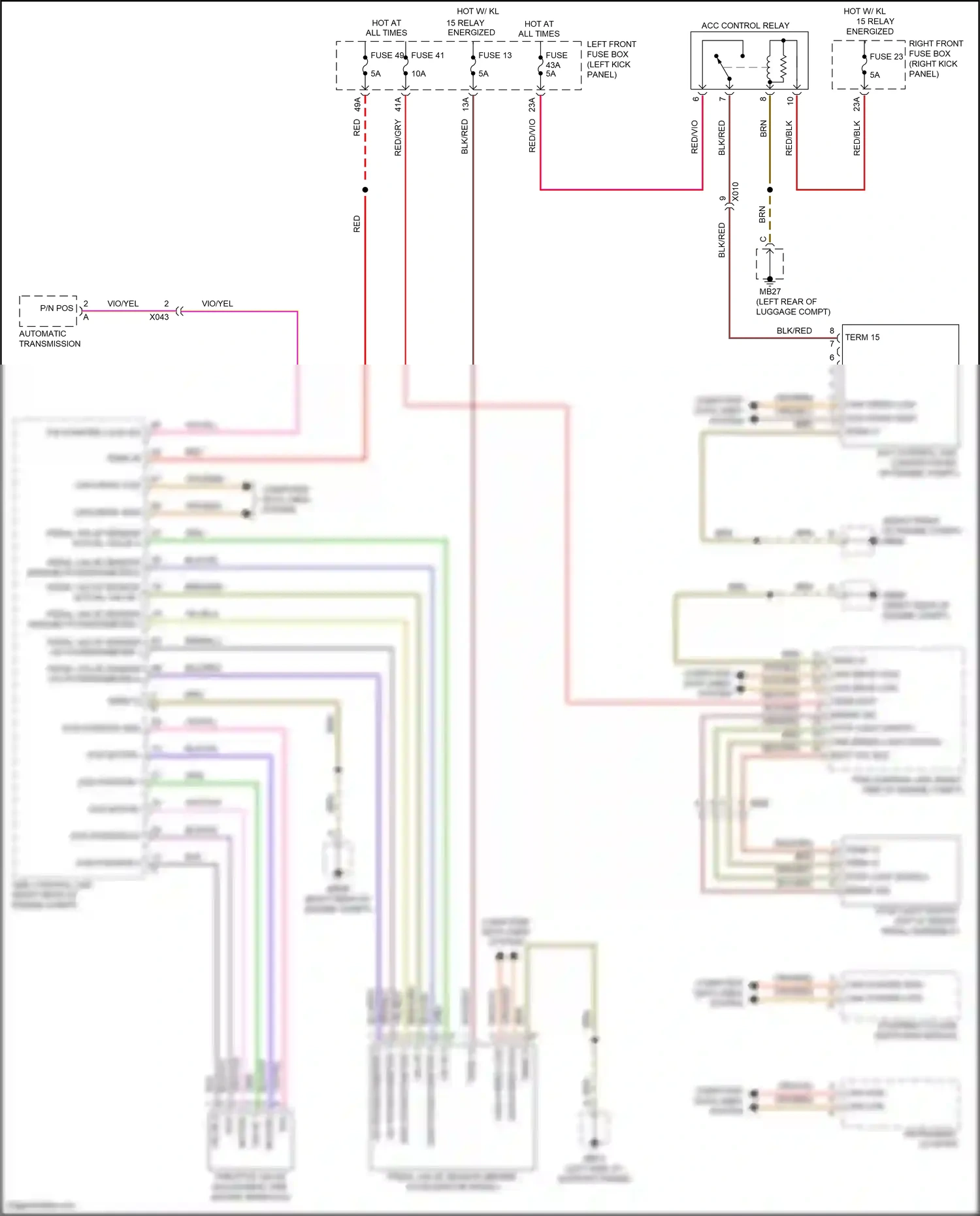 Wiring diagram org/blu for Porsche Panamera 4 970 facelift (2013-2016) (5 of 12)