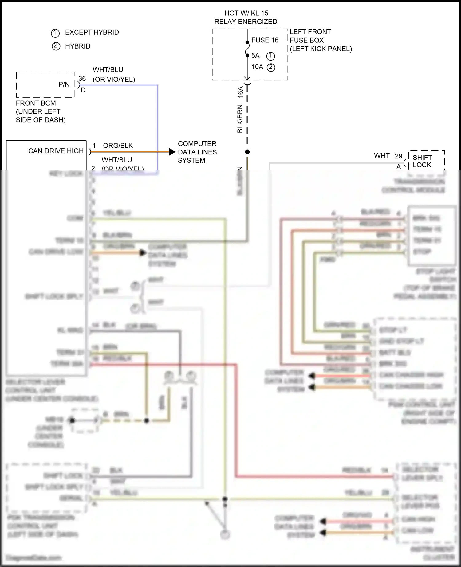 Wiring diagram org/red for Porsche Panamera 4 970 facelift (2013-2016) (20 of 20)