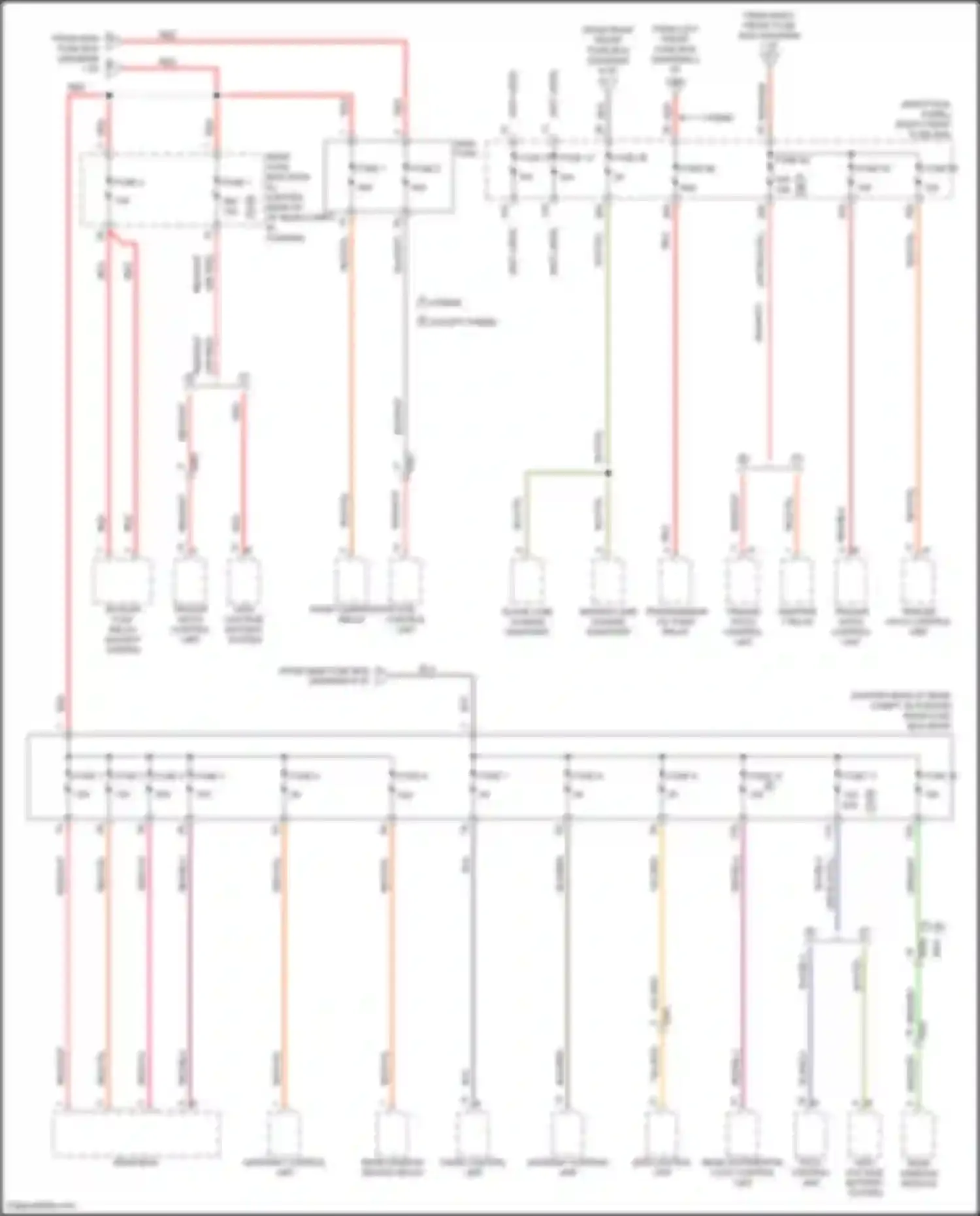 Wiring diagram pasm compressor relay for Porsche Panamera 4 970 facelift (2013-2016) (2 of 2)