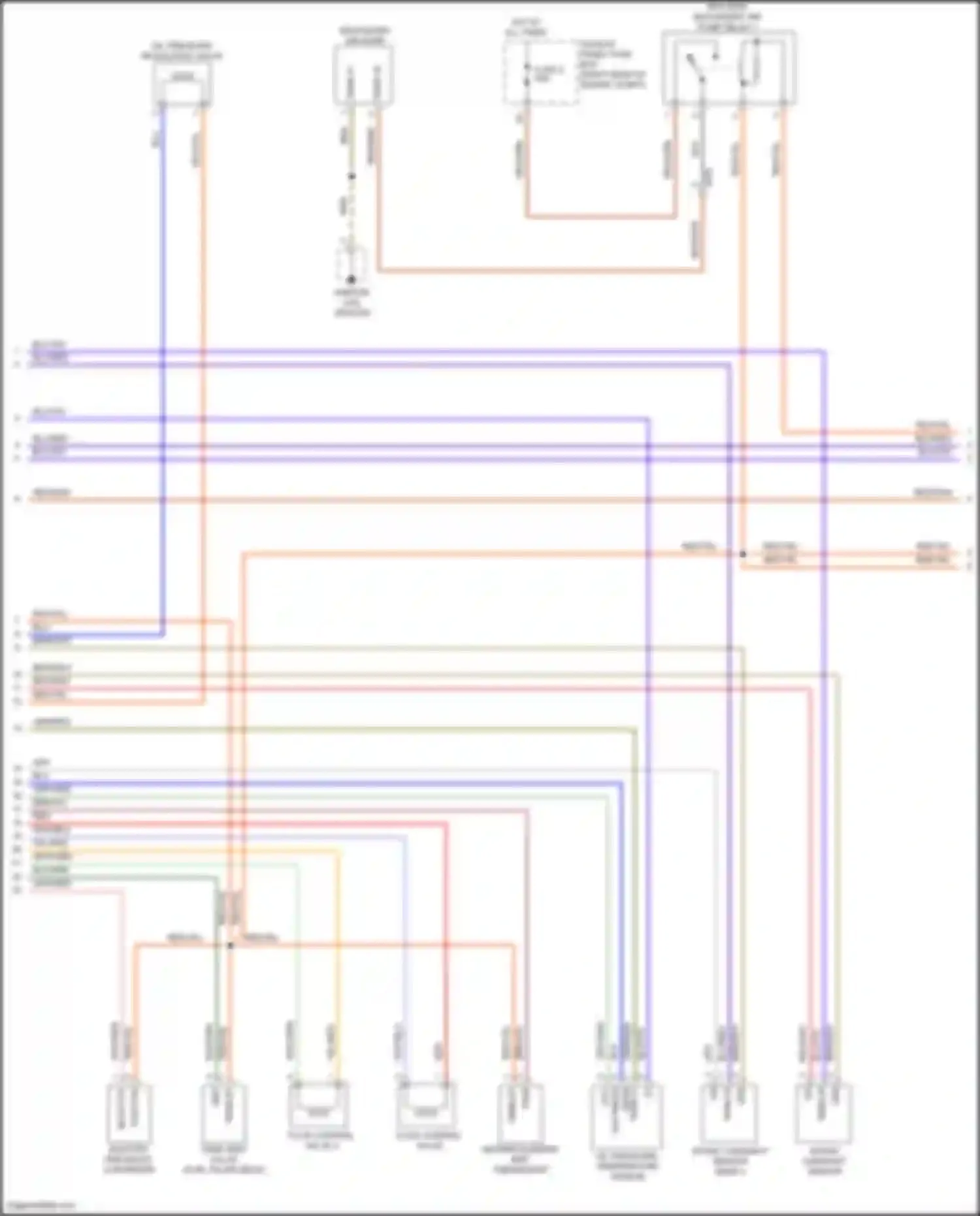 Wiring diagram plenum panel fuse box for Porsche Panamera 4 970 facelift (2013-2016) (4 of 8)