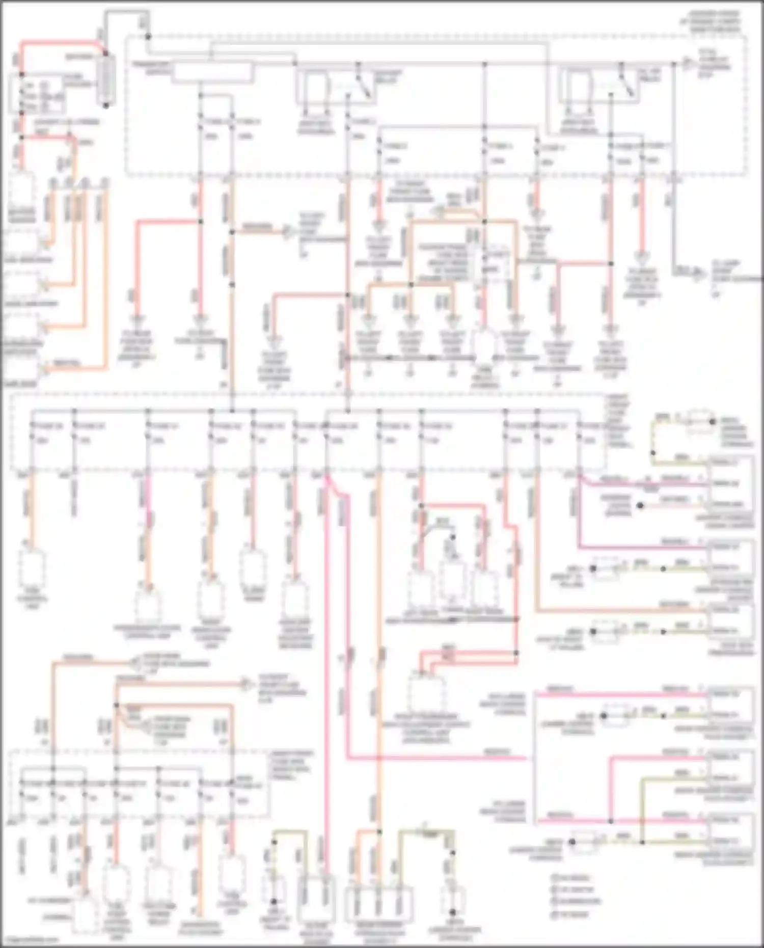 Wiring diagram rear center console plug socket 2 for Porsche Panamera 4 970 facelift (2013-2016) (2 of 2)