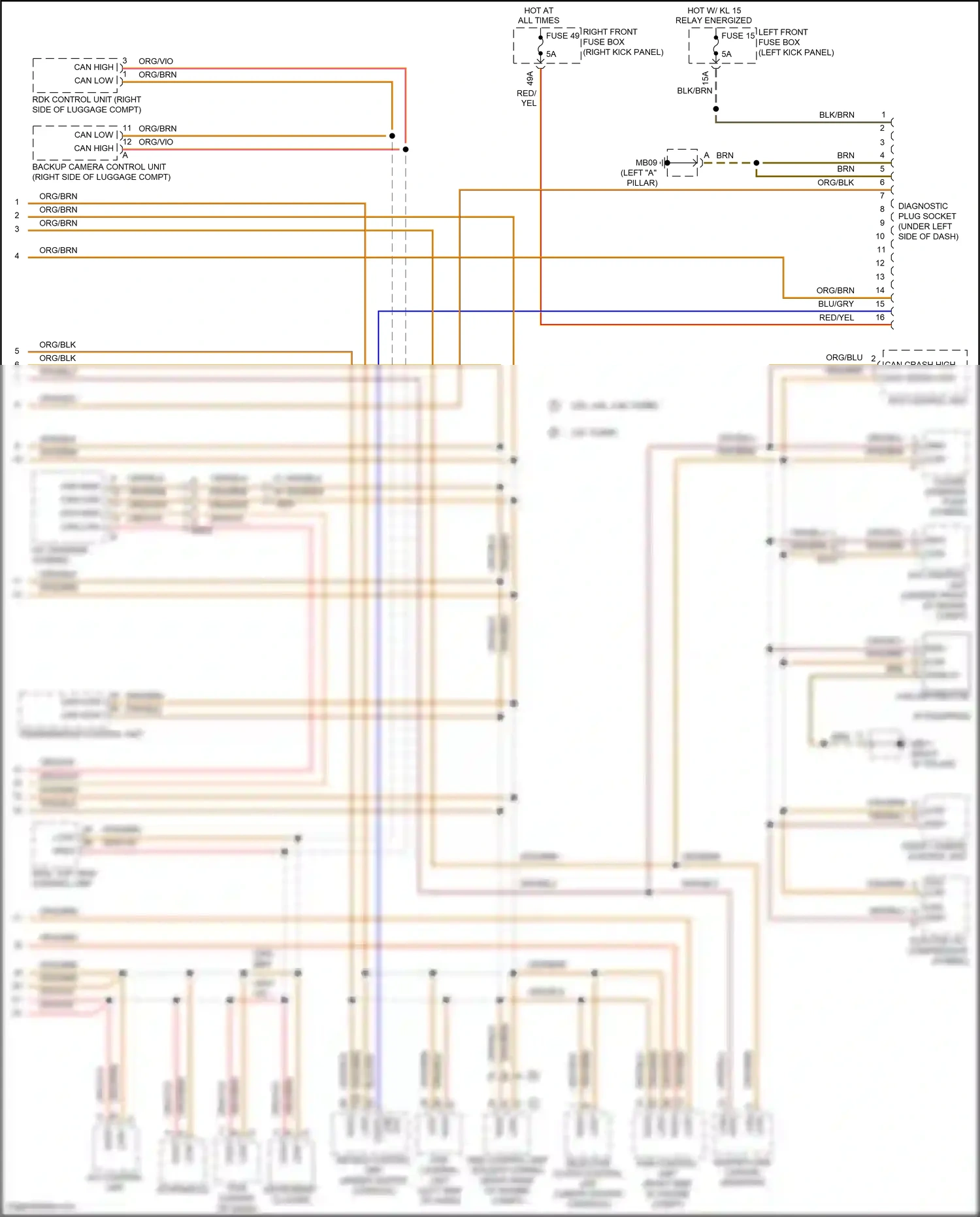 Wiring diagram red for Porsche Panamera 4 970 facelift (2013-2016) (2 of 102)
