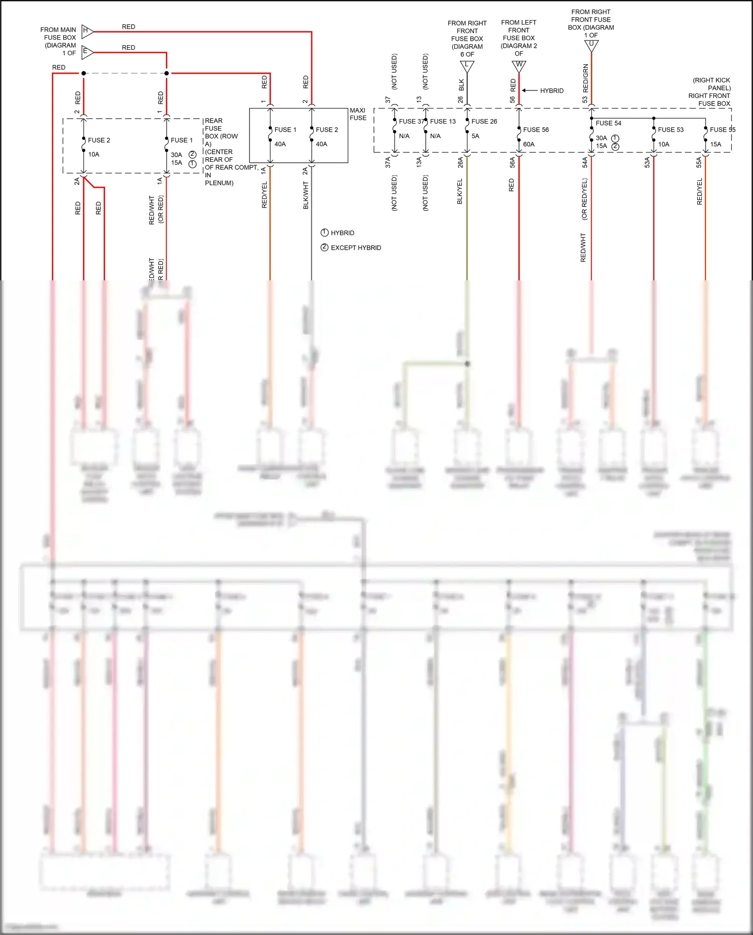 Wiring diagram red/blu for Porsche Panamera 4 970 facelift (2013-2016) (8 of 71)