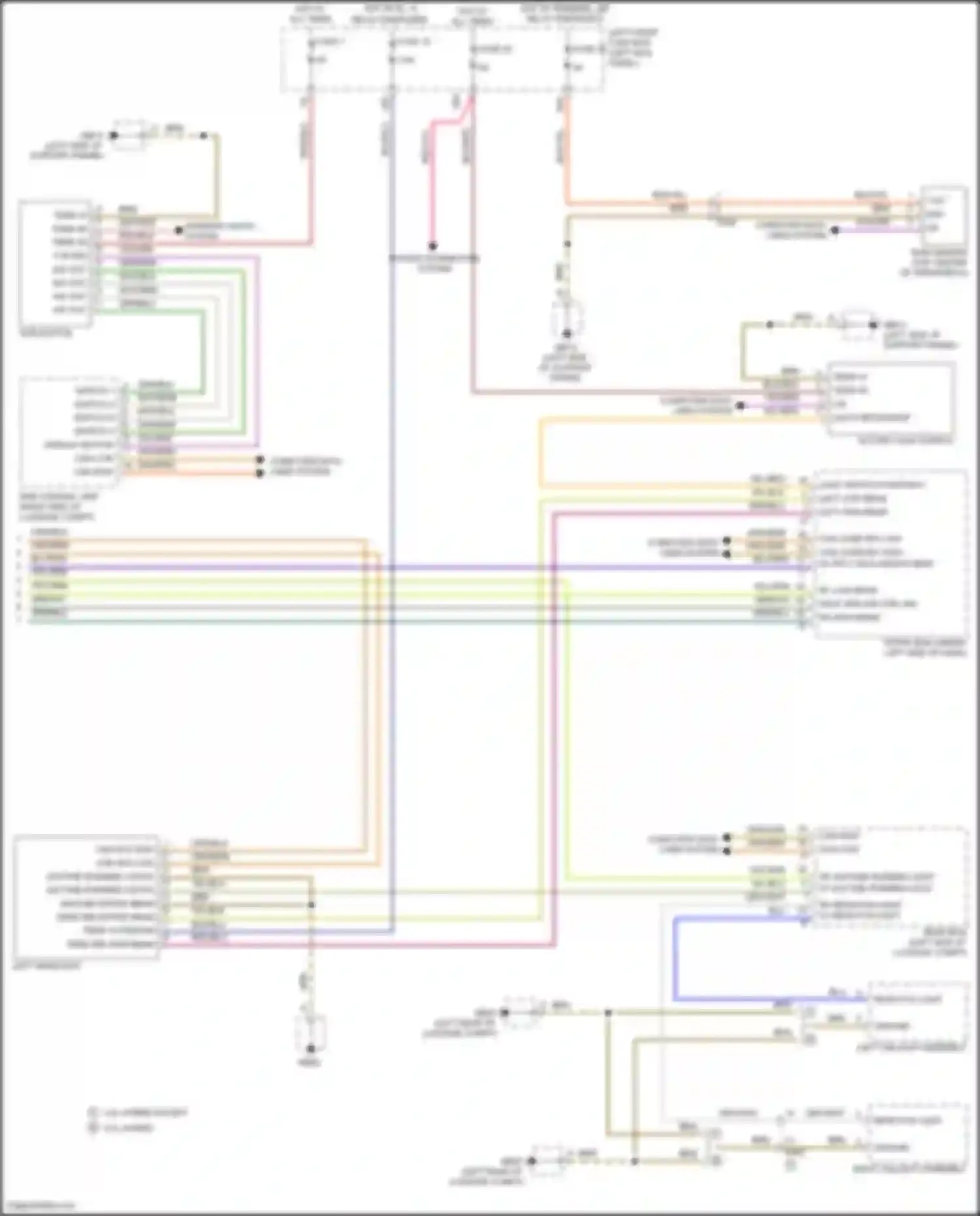 Wiring diagram rf daytime running light lf daytime running light for Porsche Panamera 4 970 facelift (2013-2016) (2 of 3)