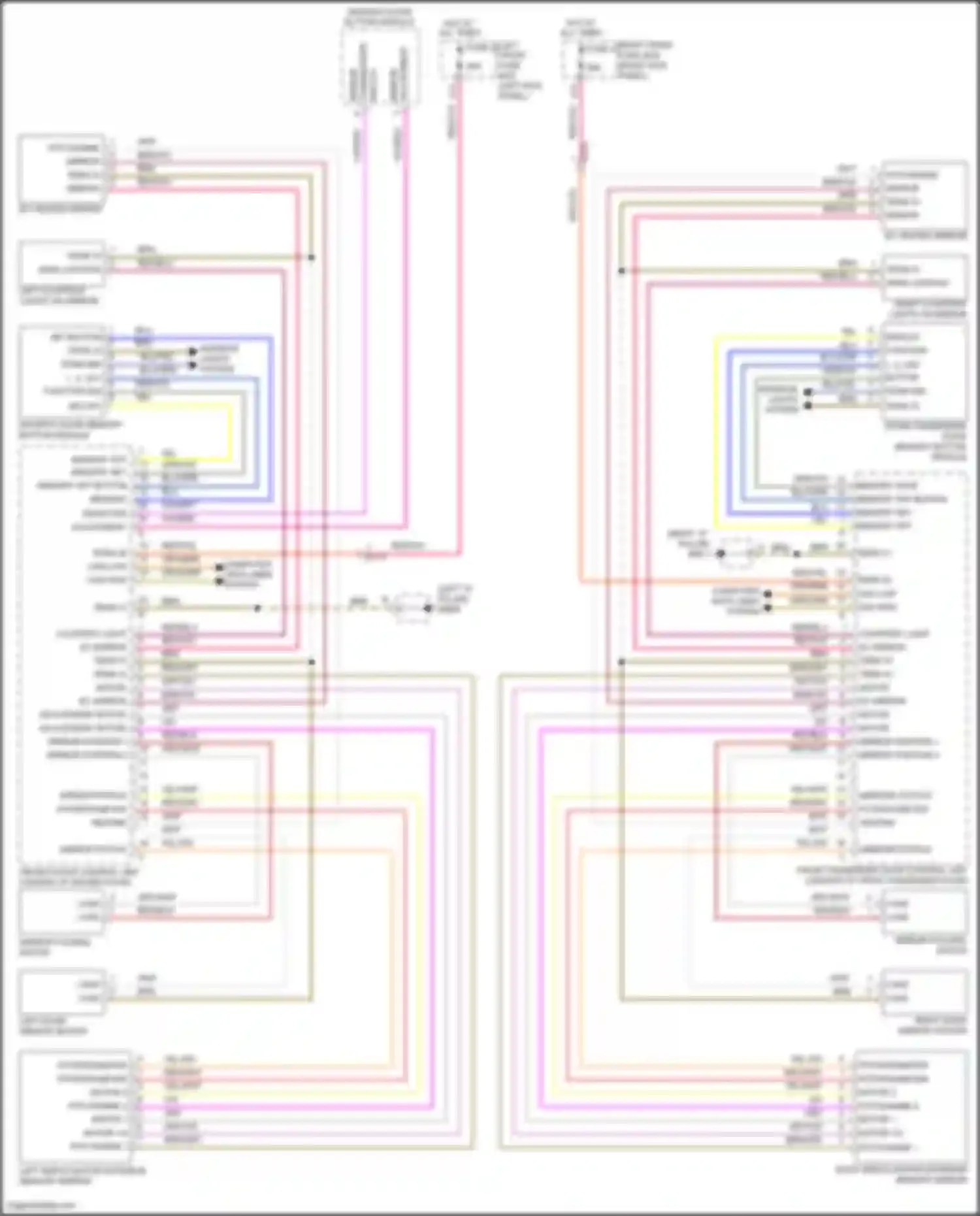 Wiring diagram right courtesy lights on mirror for Porsche Panamera 4 970 facelift (2013-2016) (1 of 1)