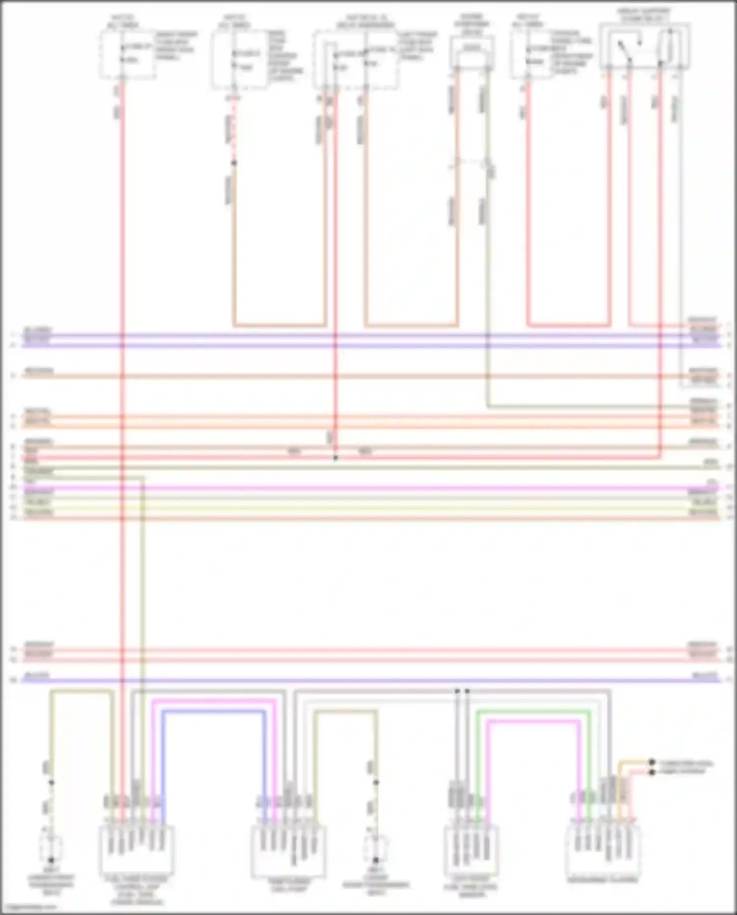 Wiring diagram right front fuse box for Porsche Panamera 4 970 facelift (2013-2016) (54 of 58)