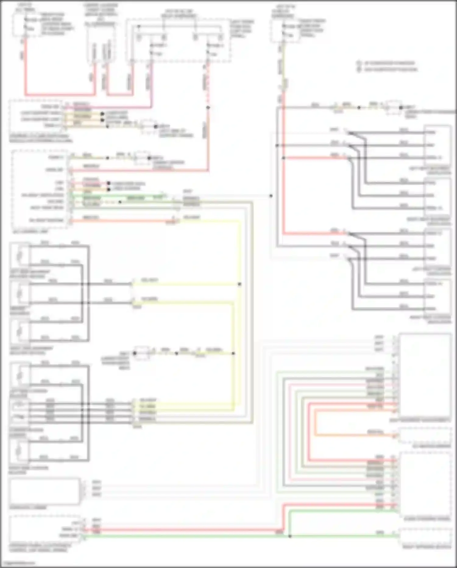 Wiring diagram right front fuse box for Porsche Panamera 4 970 facelift (2013-2016) (2 of 58)