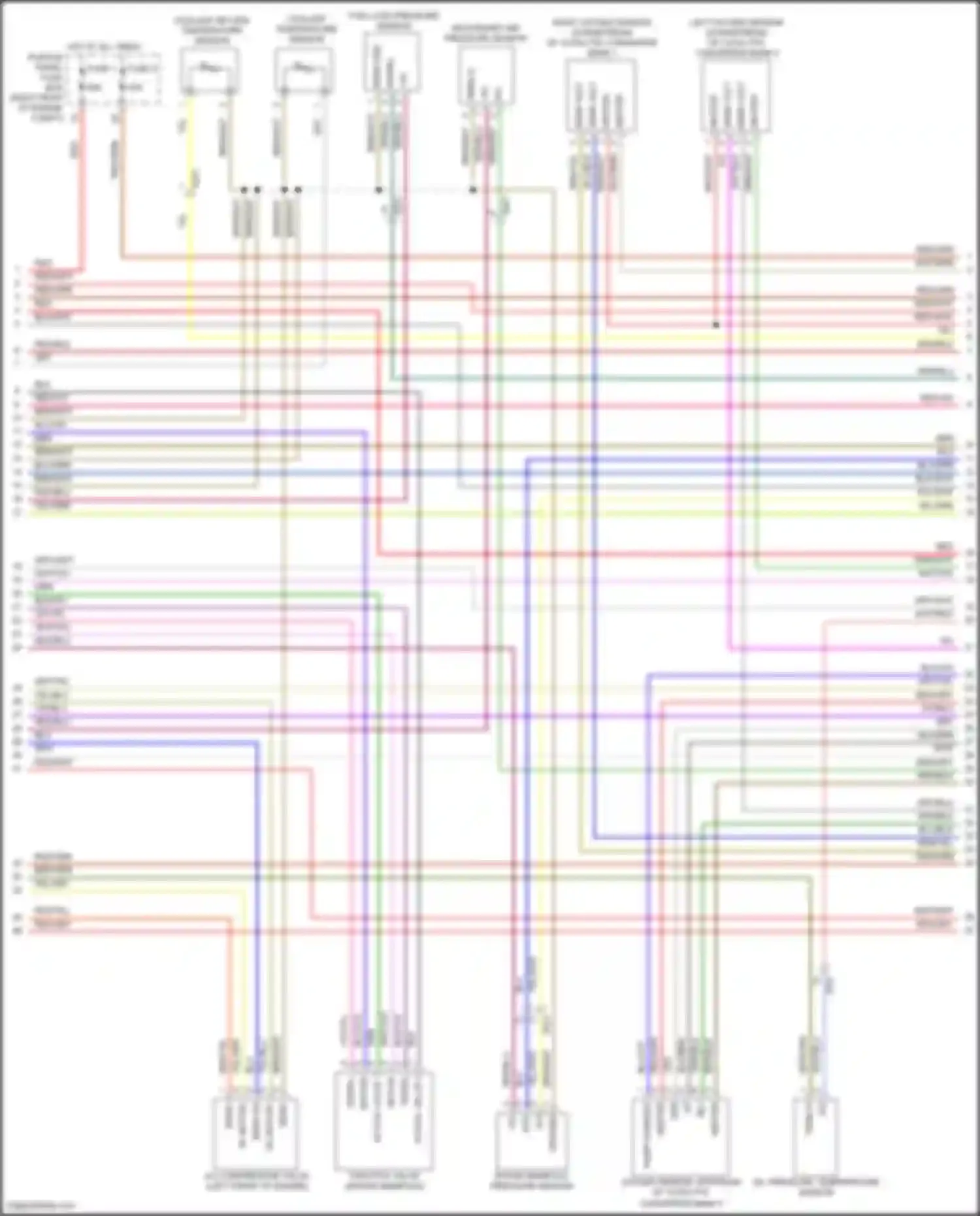 Wiring diagram right oxygen sensor downstream of catalytic converter bank 1 for Porsche Panamera 4 970 facelift (2013-2016) (1 of 1)