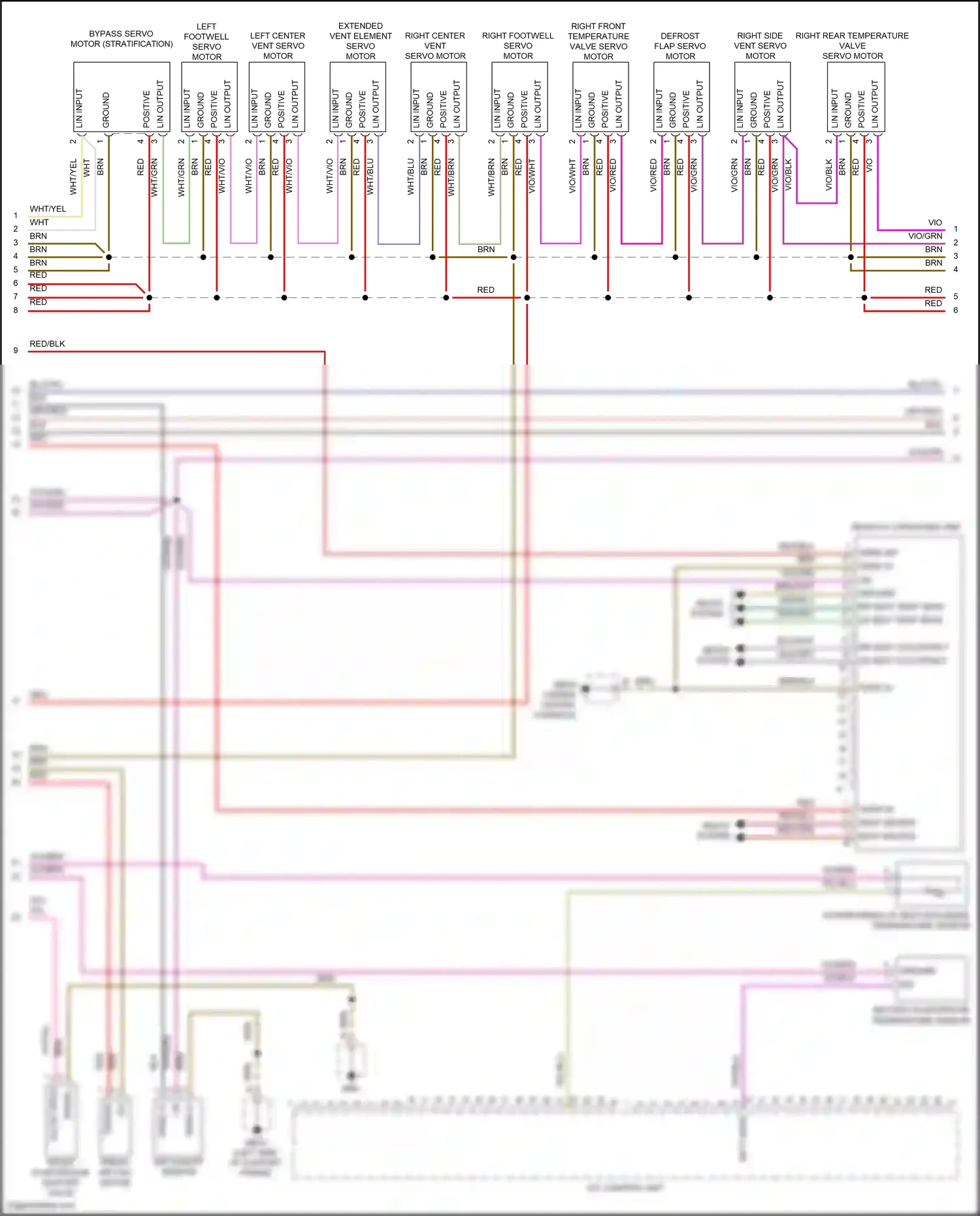 Wiring diagram seats system for Porsche Panamera 4 970 facelift (2013-2016) (4 of 4)
