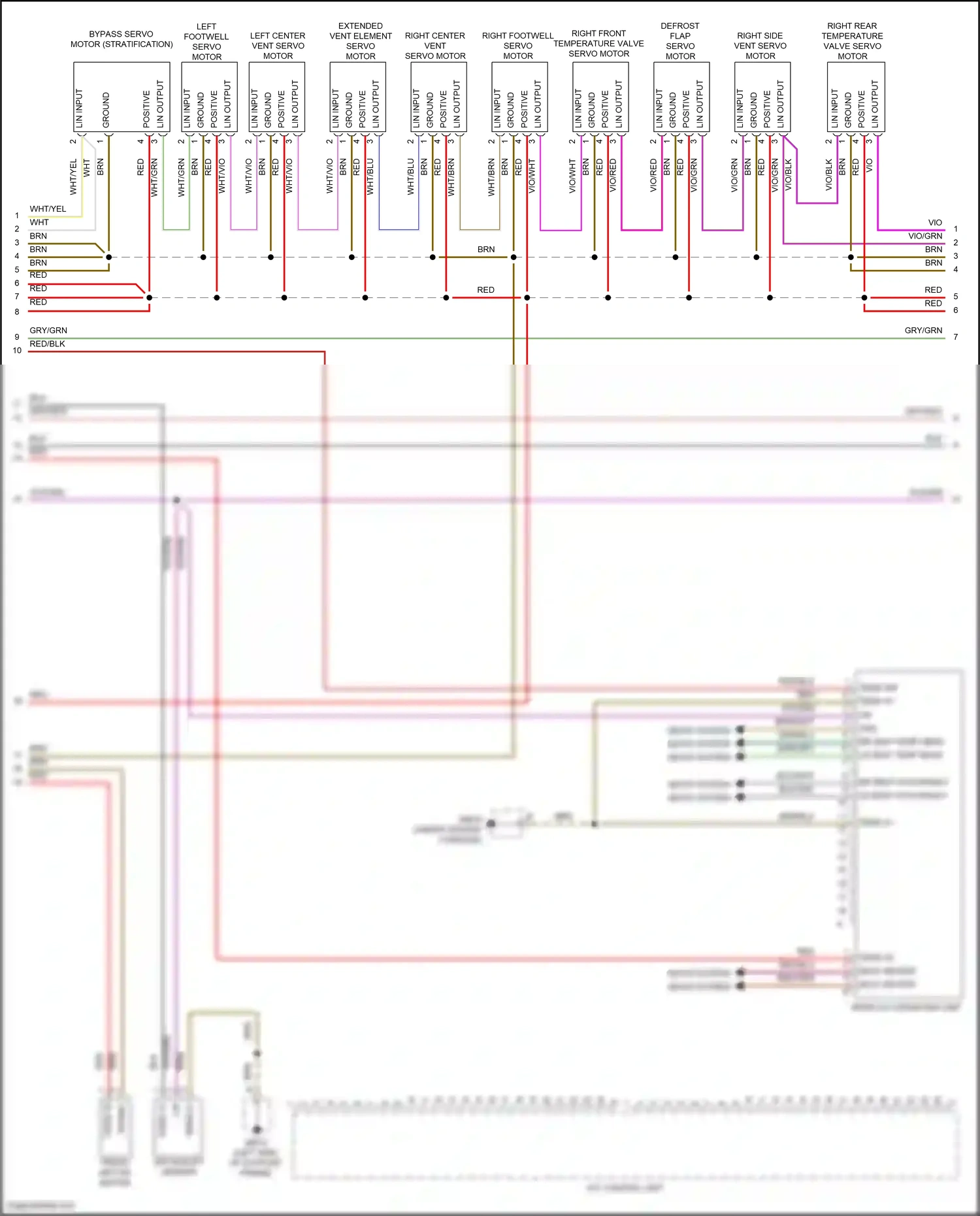 Wiring diagram seats system for Porsche Panamera 4 970 facelift (2013-2016) (2 of 4)