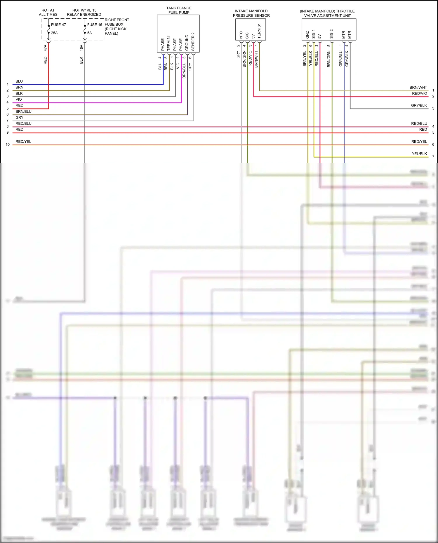 Wiring diagram sender 2 for Porsche Panamera 4 970 facelift (2013-2016) (4 of 6)