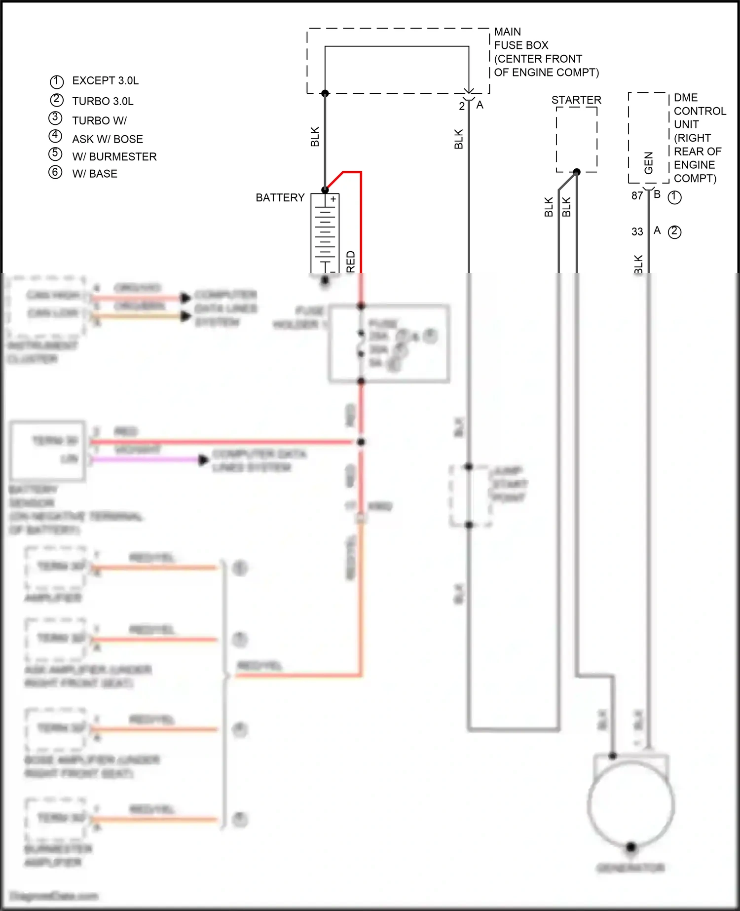 Wiring diagram term 30 for Porsche Panamera 4 970 facelift (2013-2016) (73 of 96)
