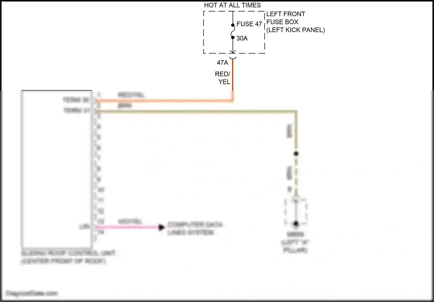 Wiring diagram term 30 for Porsche Panamera 4 970 facelift (2013-2016) (69 of 96)