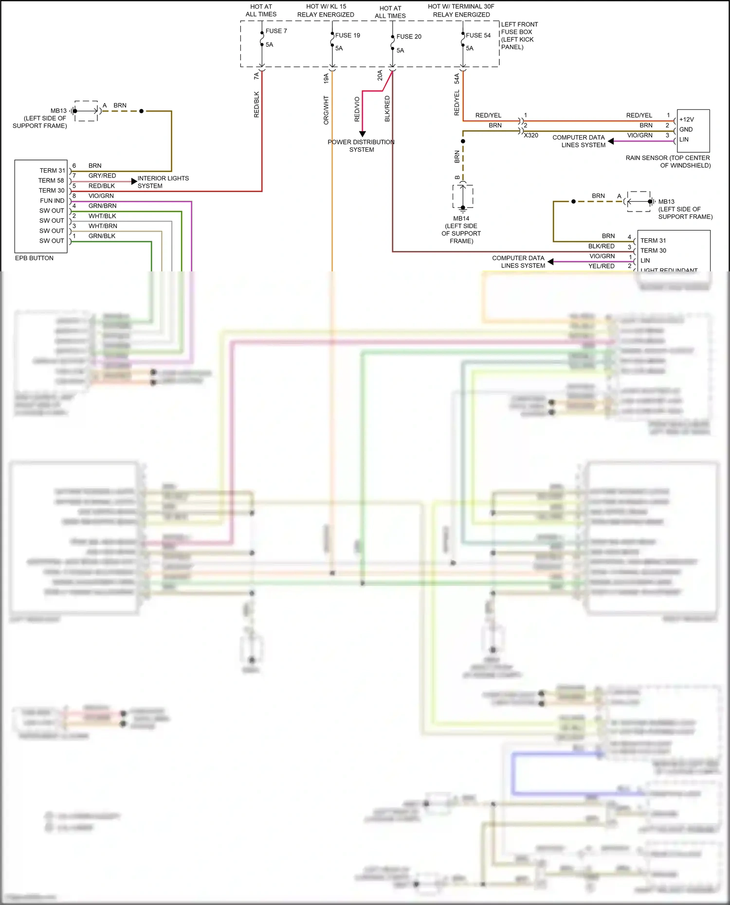 Wiring diagram term 30 for Porsche Panamera 4 970 facelift (2013-2016) (54 of 96)
