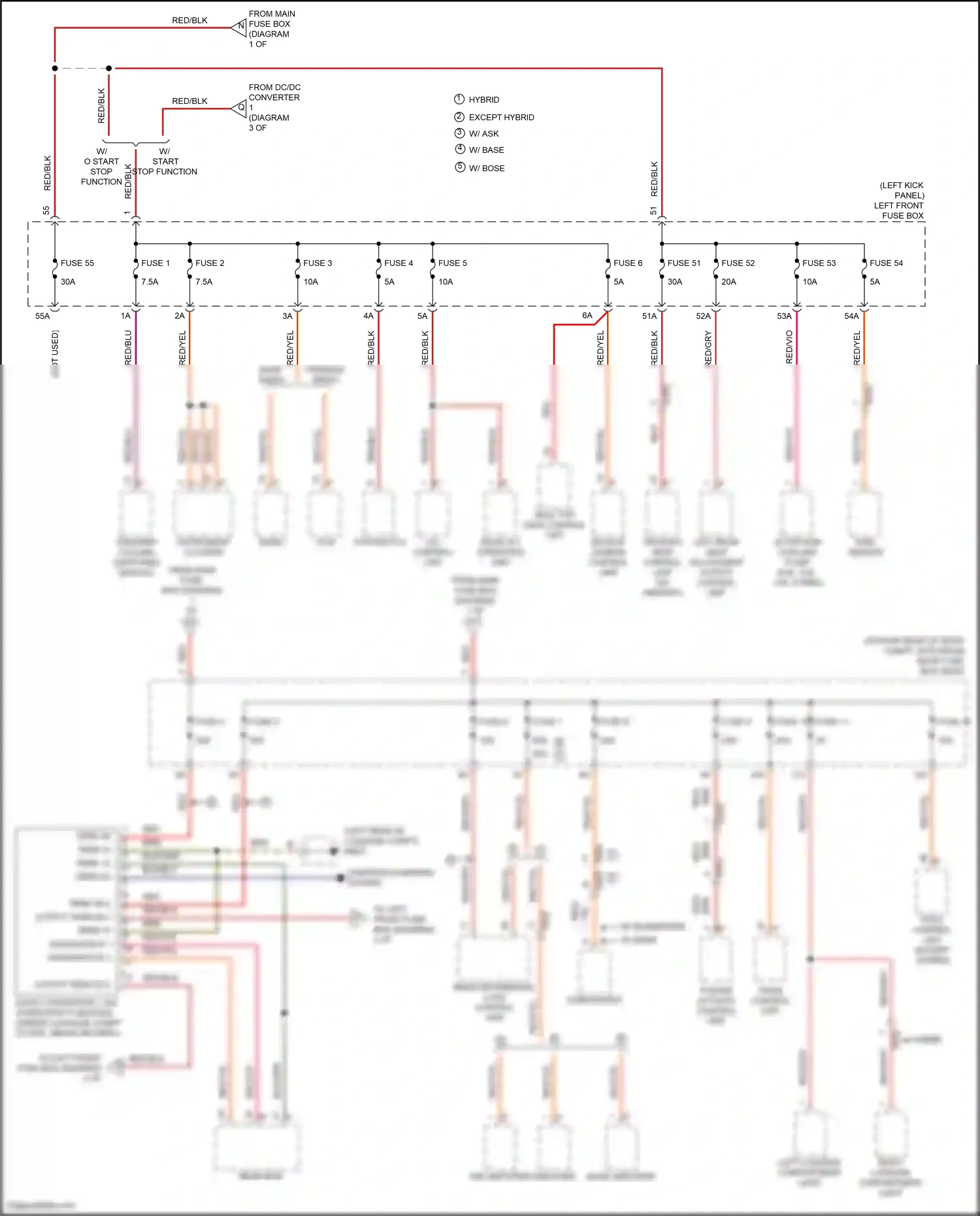 Porsche Panamera 4 970 facelift (2013-2016) (w/ start/ stop function) wiring diagram  (2 of 2)
