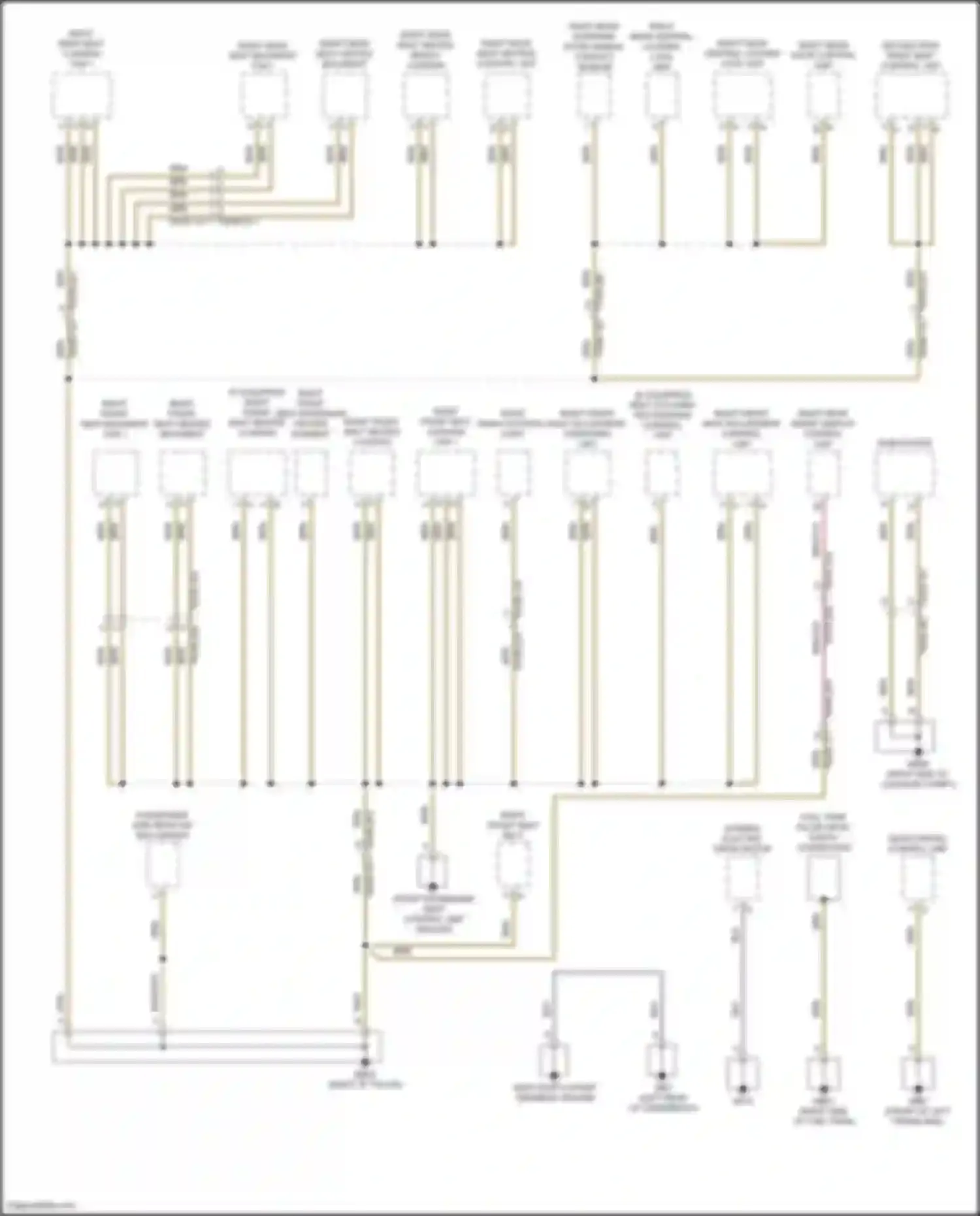 Panamera 4 Porsche 971 facelift (2020-2023): Ground distribution circuit (4 of 6)