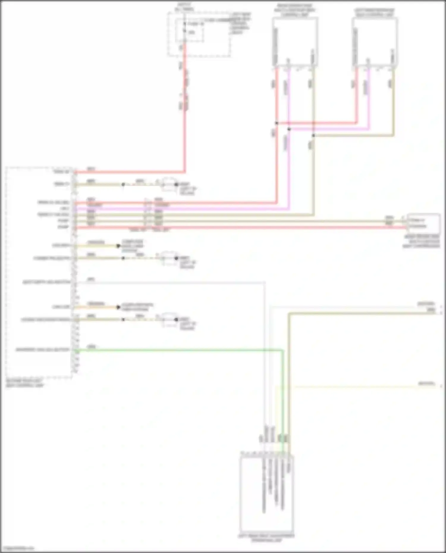 Panamera 4 Porsche 971 facelift (2020-2023): Left rear memory seat circuit (1 of 2)