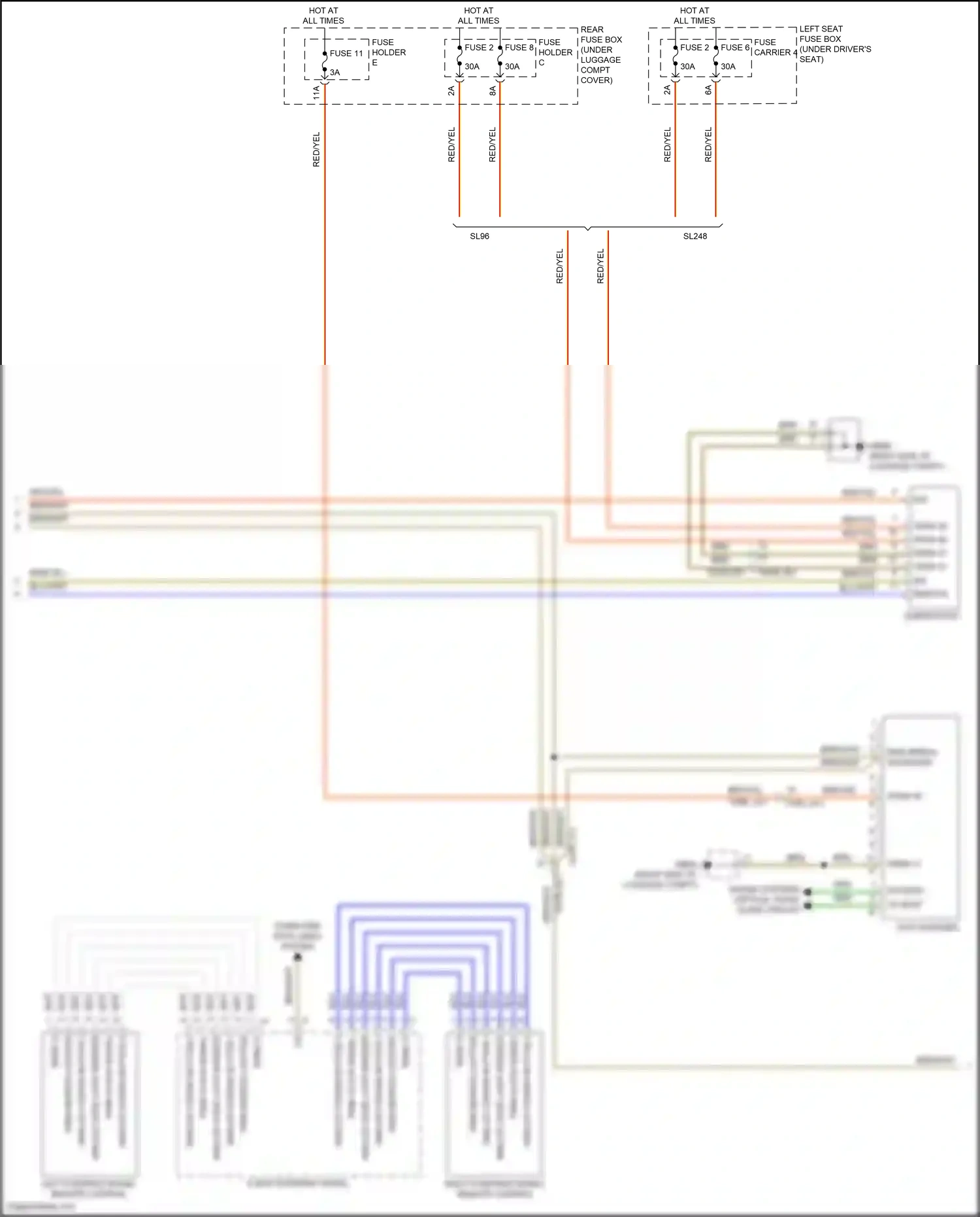 Wiring diagram analog code light barrier for Porsche Panamera 4 971 facelift (2020-2023) (2 of 4)