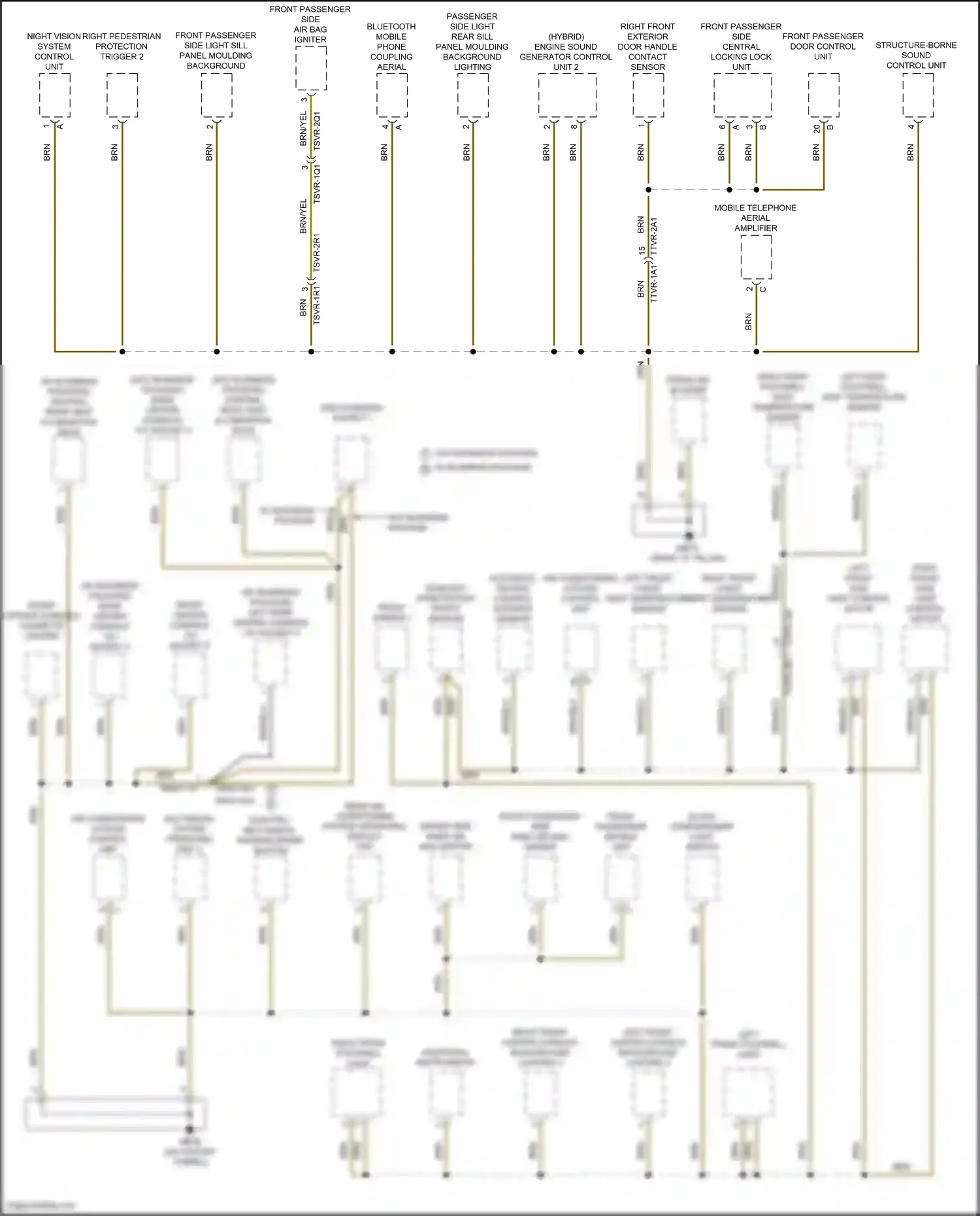 Wiring diagram automatic heater control interior sensor for Porsche Panamera 4 971 facelift (2020-2023) (2 of 2)