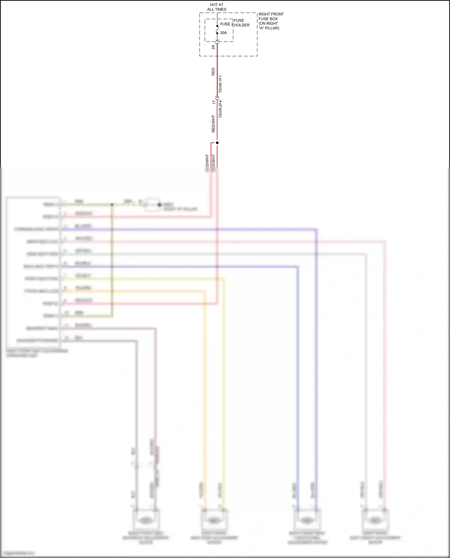 Wiring diagram backrest back for Porsche Panamera 4 971 facelift (2020-2023) (1 of 2)