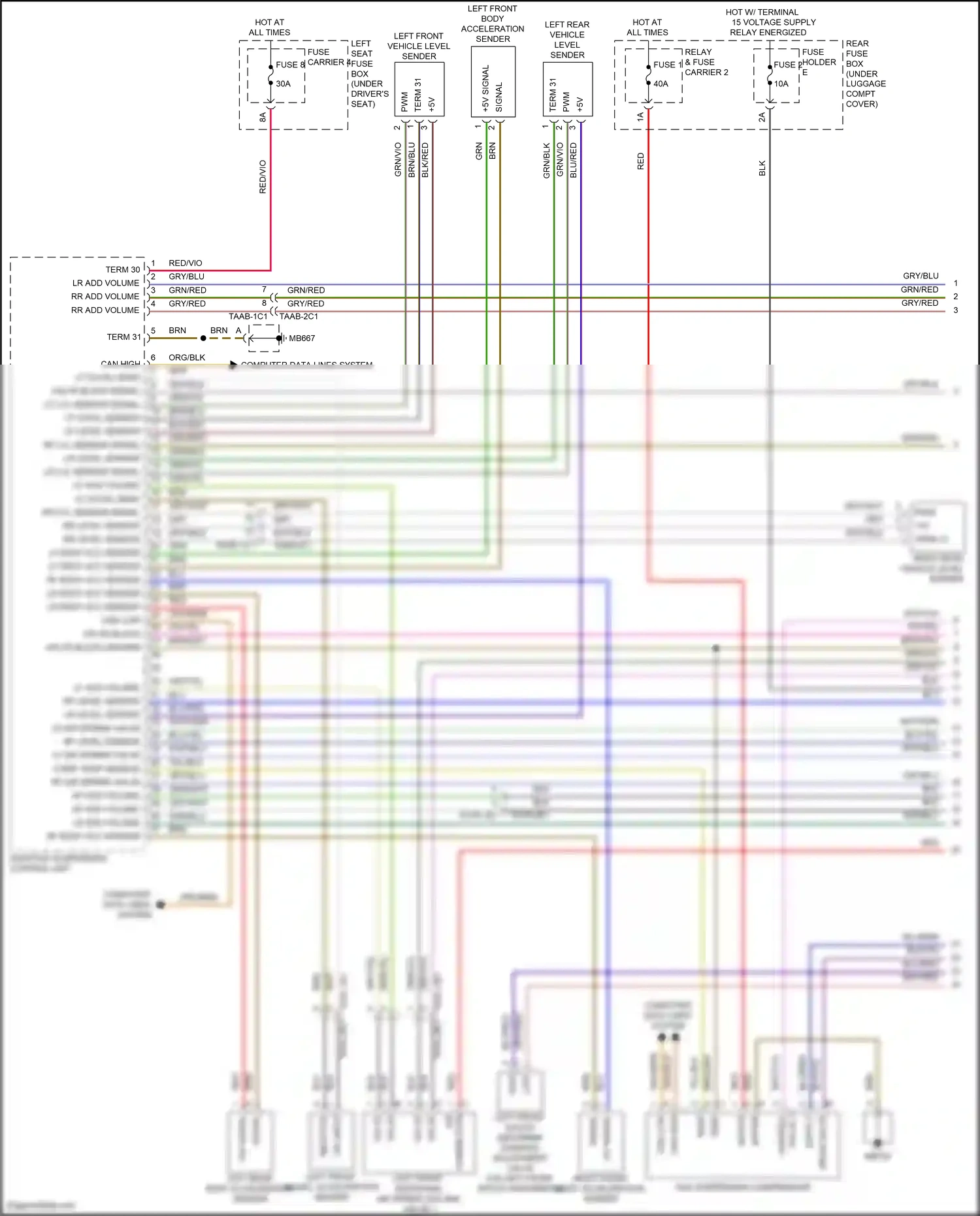 Wiring diagram comp temp sensor + for Porsche Panamera 4 971 facelift (2020-2023) (1 of 1)
