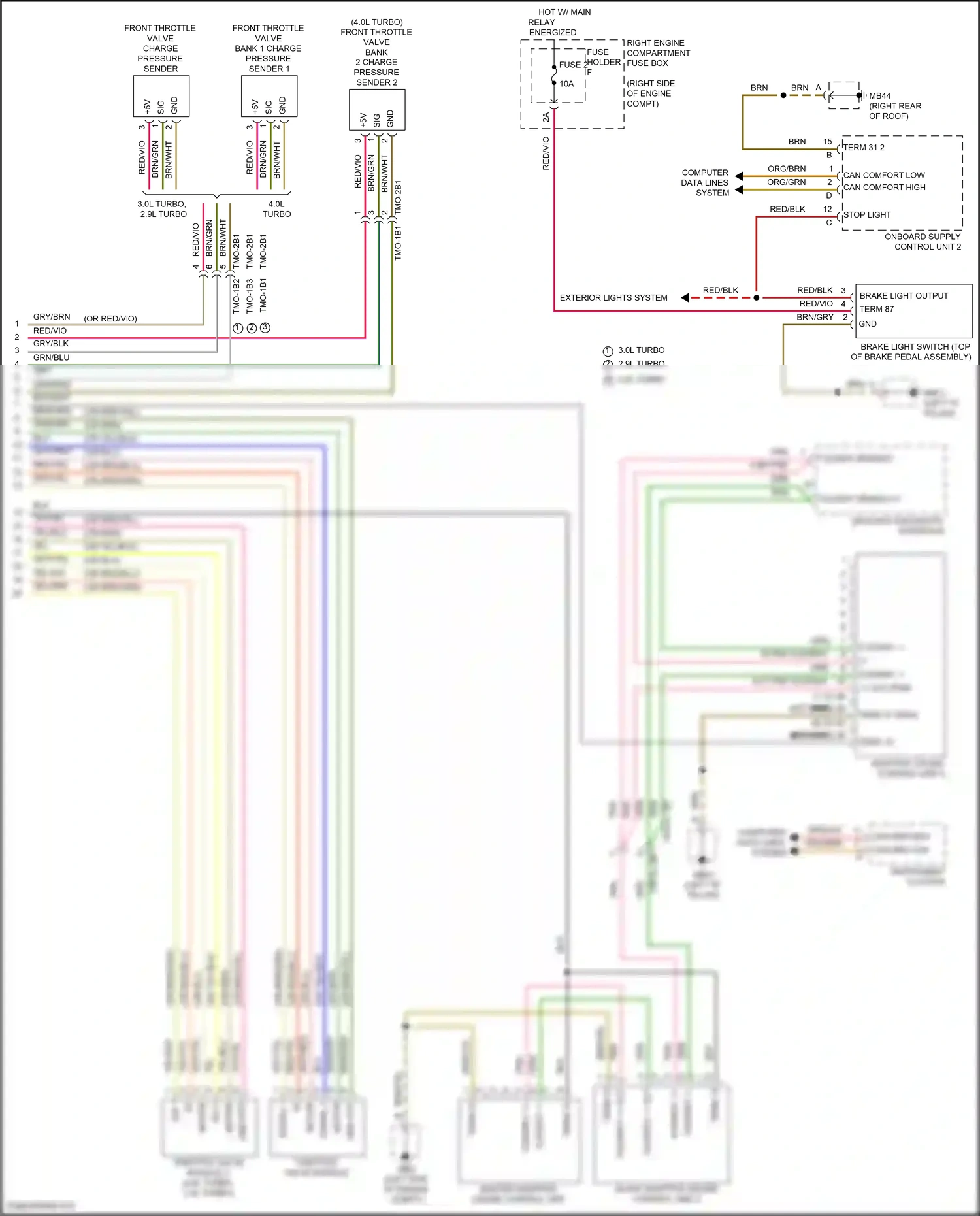 Wiring diagram computer data lines system for Porsche Panamera 4 971 facelift (2020-2023) (51 of 138)