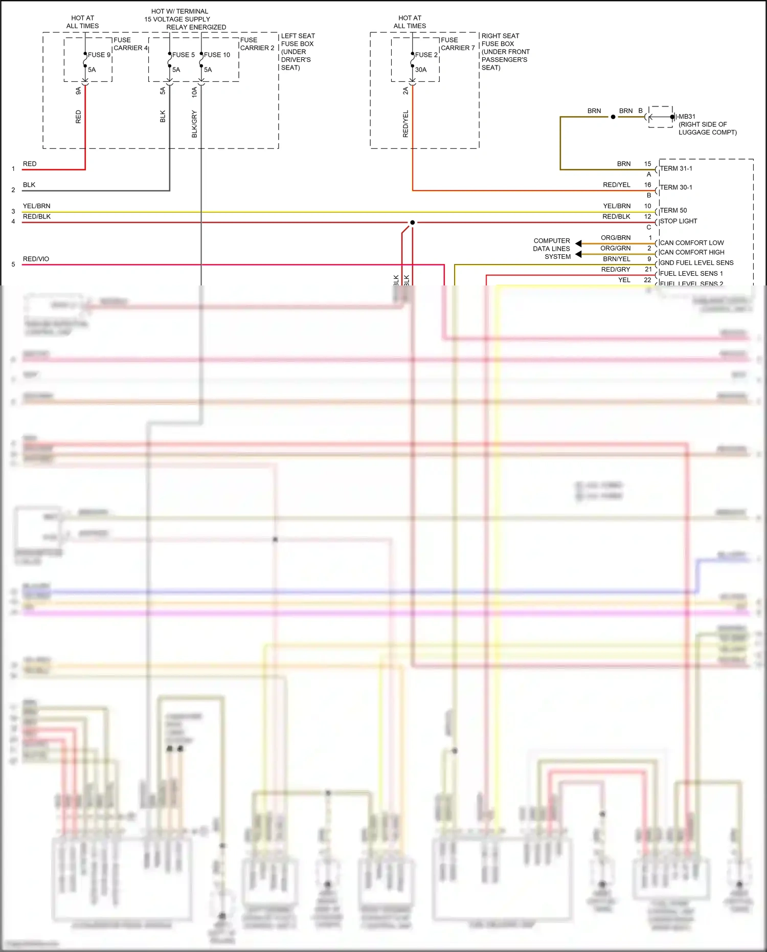 Wiring diagram computer data lines system for Porsche Panamera 4 971 facelift (2020-2023) (112 of 138)