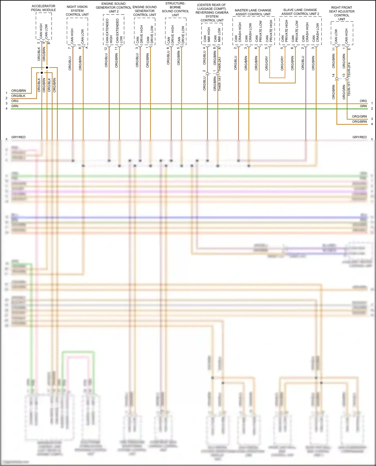 Wiring diagram electronic stabilization program control unit for Porsche Panamera 4 971 facelift (2020-2023) (2 of 8)