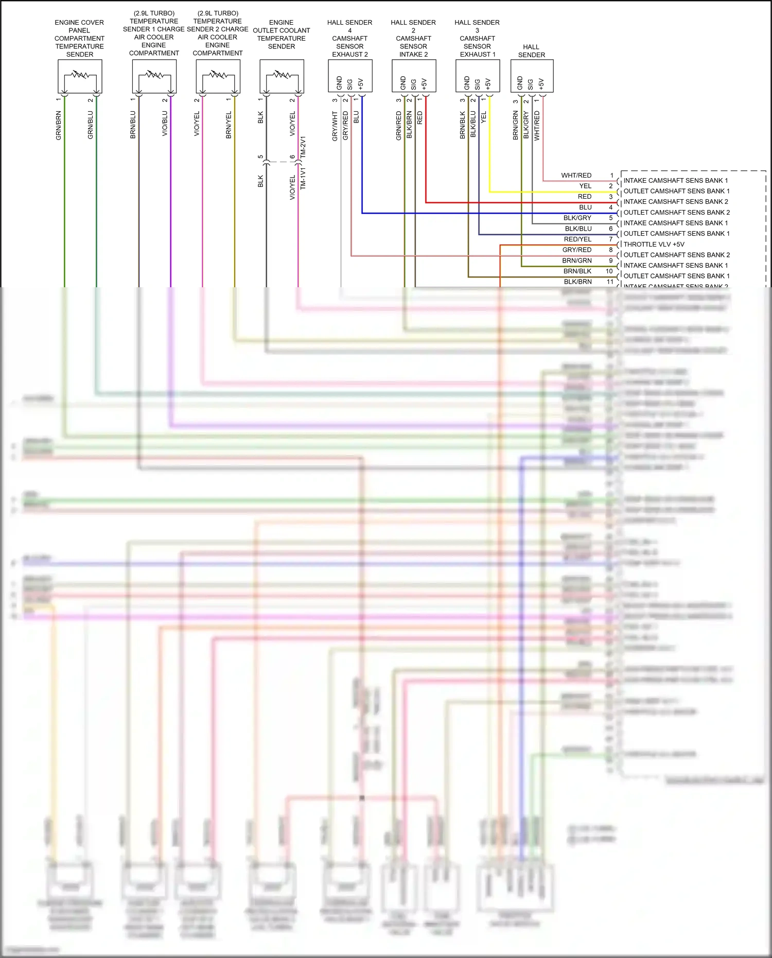 Wiring diagram engine cover panel compartment temperature sender for Porsche Panamera 4 971 facelift (2020-2023) (1 of 3)