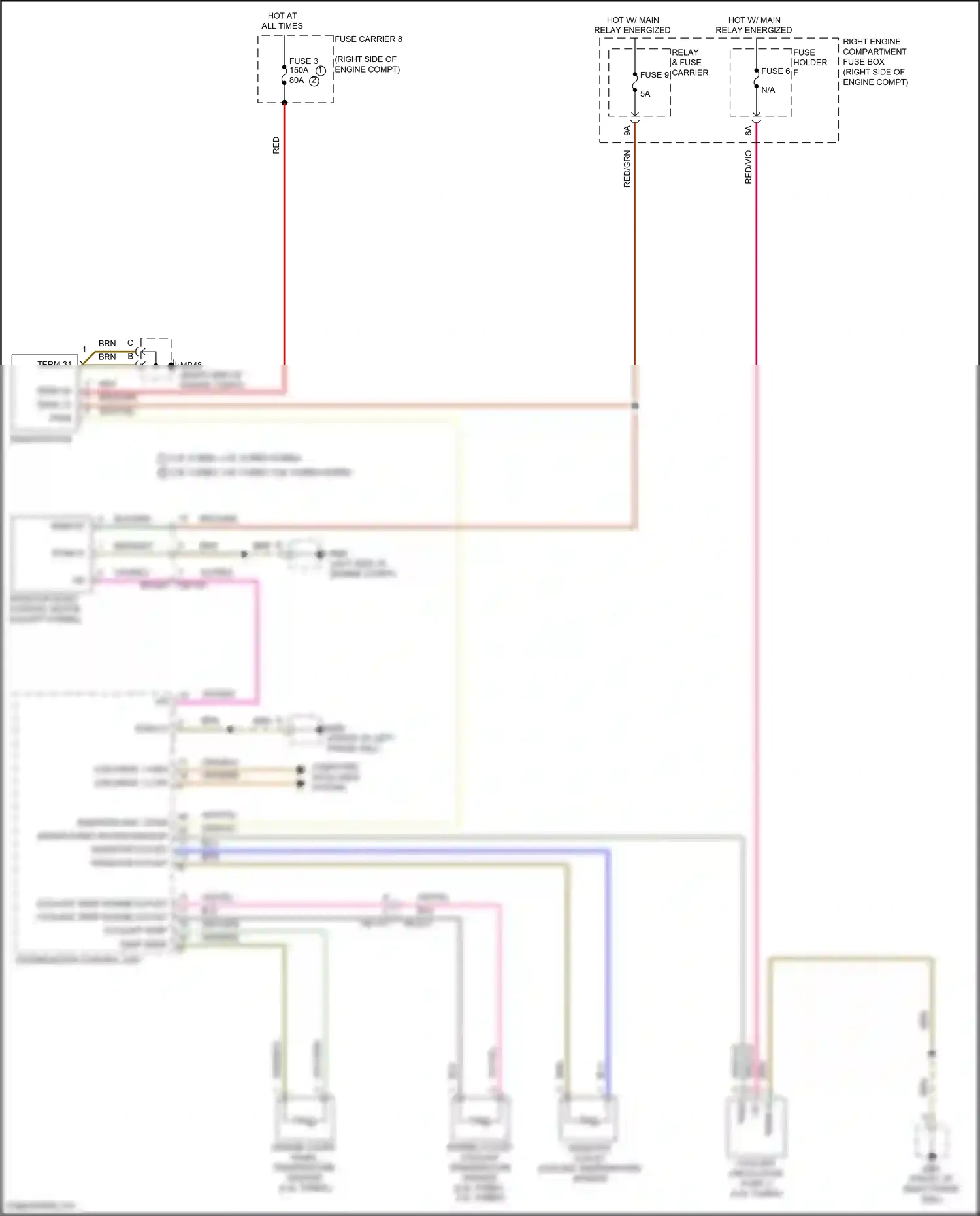 Wiring diagram engine cover panel temperature sender for Porsche Panamera 4 971 facelift (2020-2023) (1 of 8)