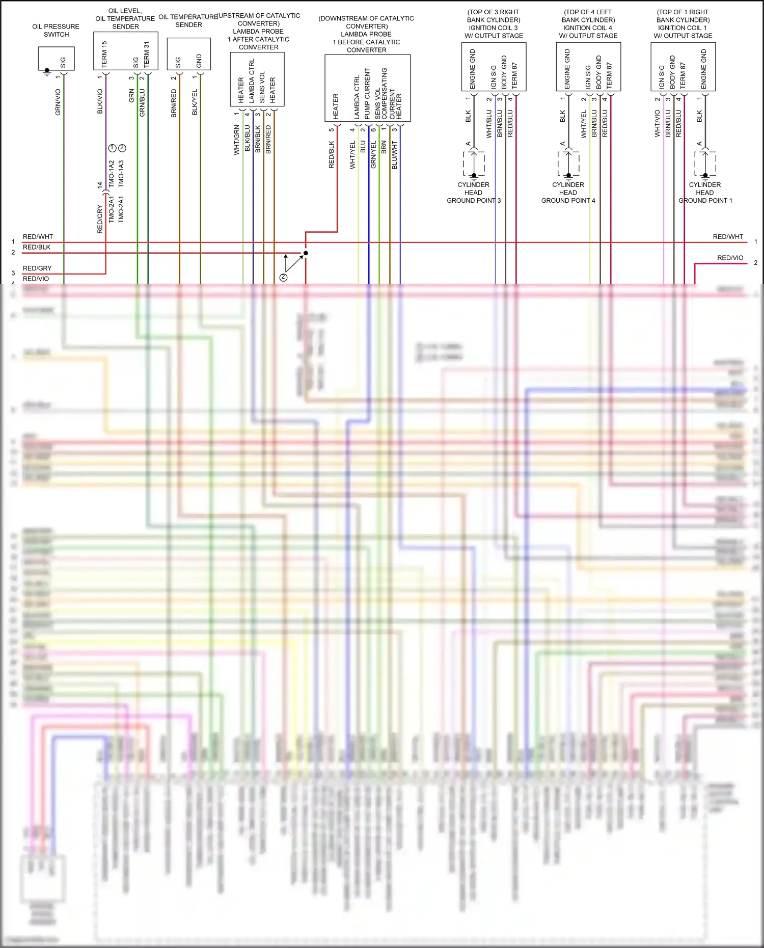 Wiring diagram engine/ motor control unit for Porsche Panamera 4 971 facelift (2020-2023) (4 of 8)