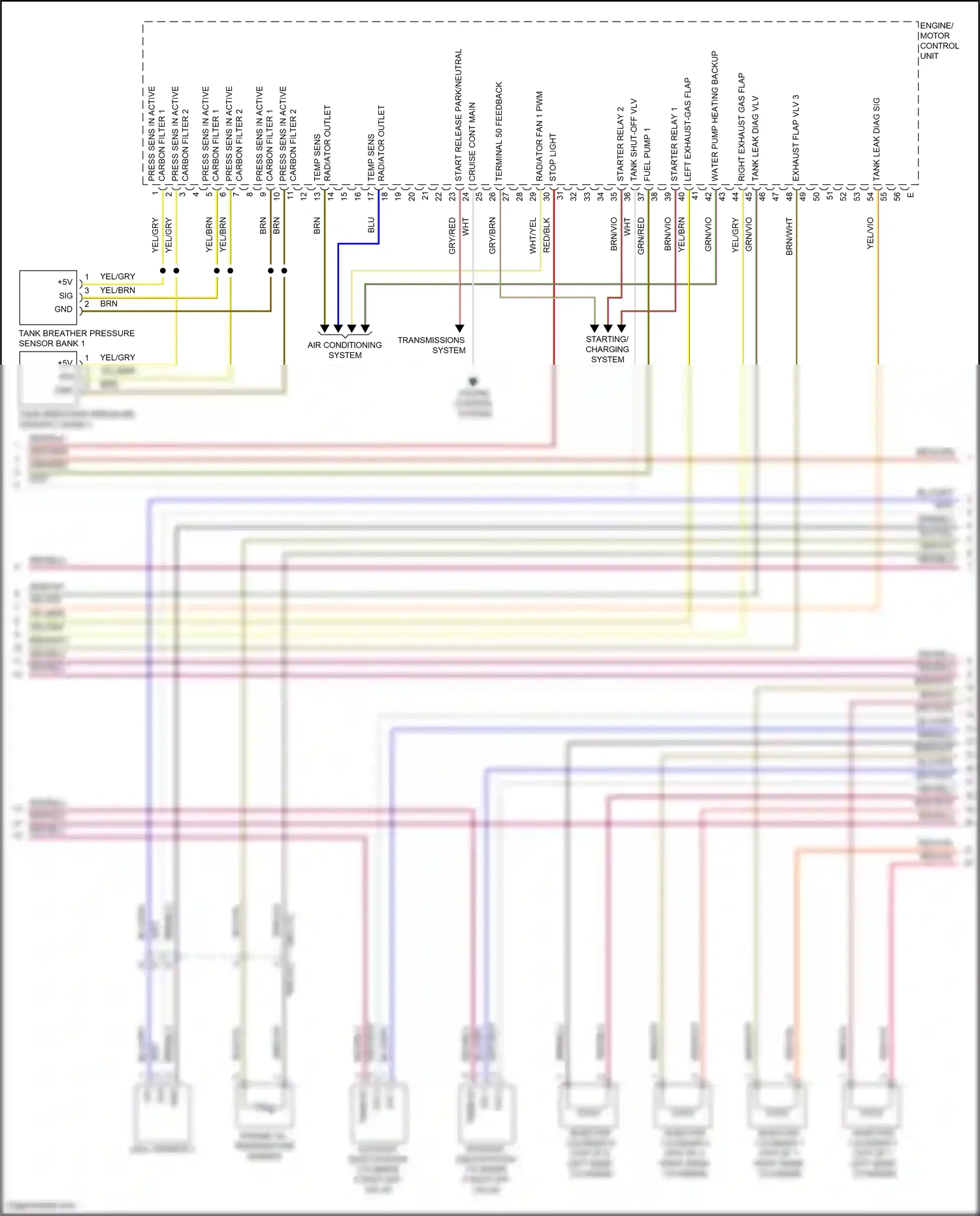 Wiring diagram engine/ motor control unit for Porsche Panamera 4 971 facelift (2020-2023) (7 of 8)