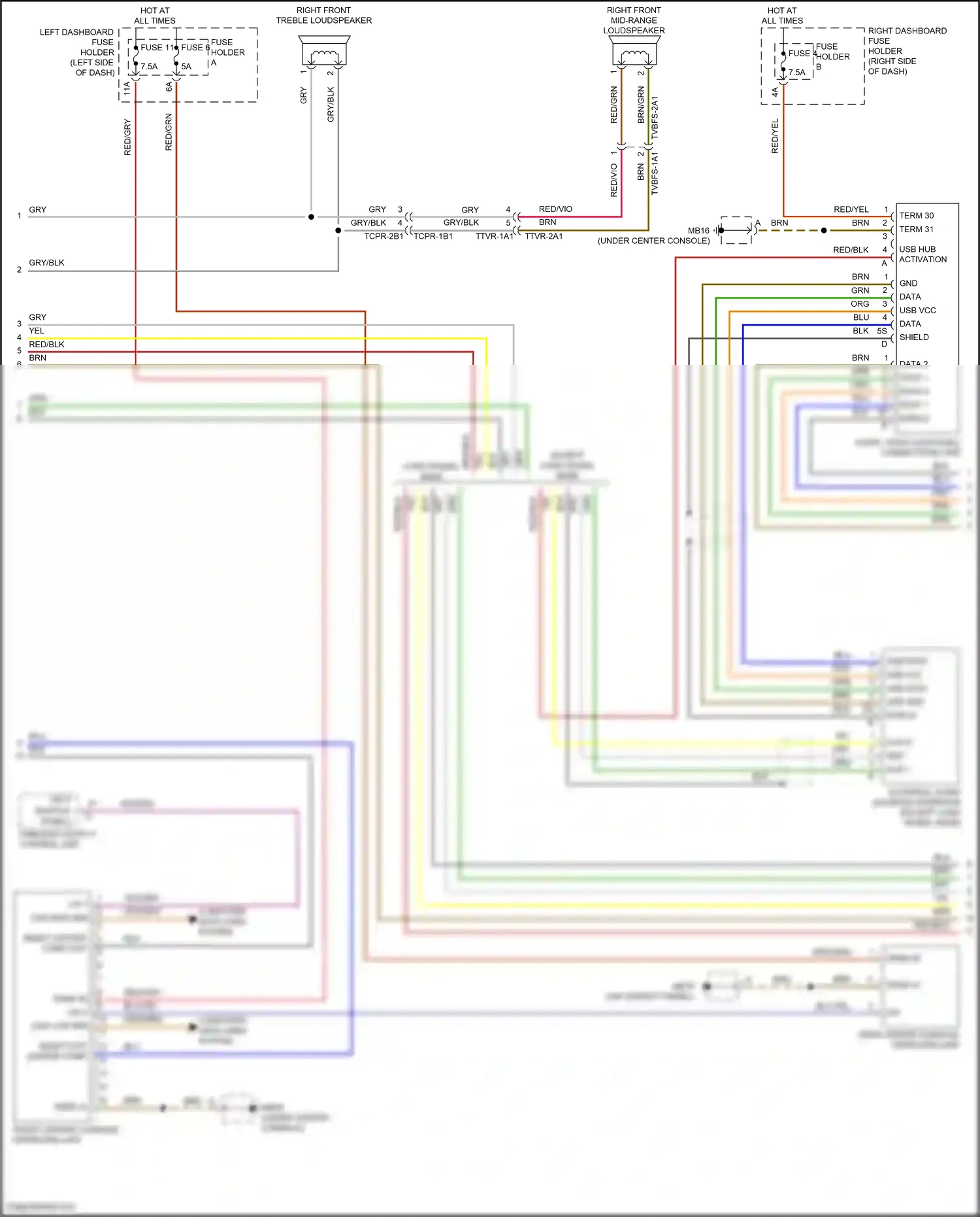 Wiring diagram external audio sources interface for Porsche Panamera 4 971 facelift (2020-2023) (1 of 10)