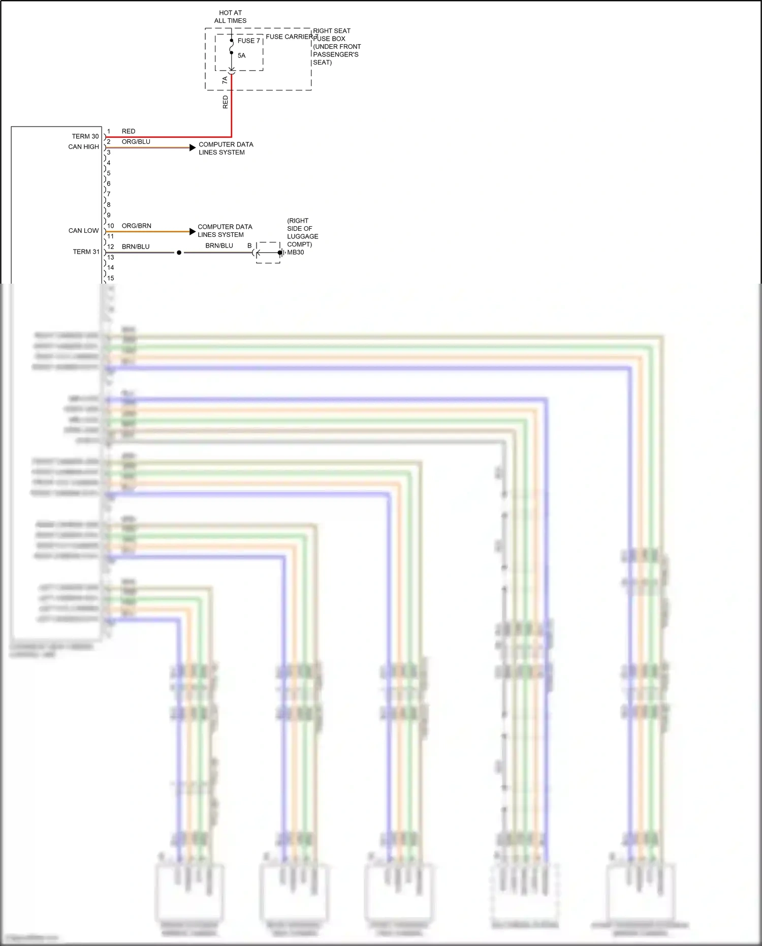 Wiring diagram front camera eth+ for Porsche Panamera 4 971 facelift (2020-2023) (1 of 1)