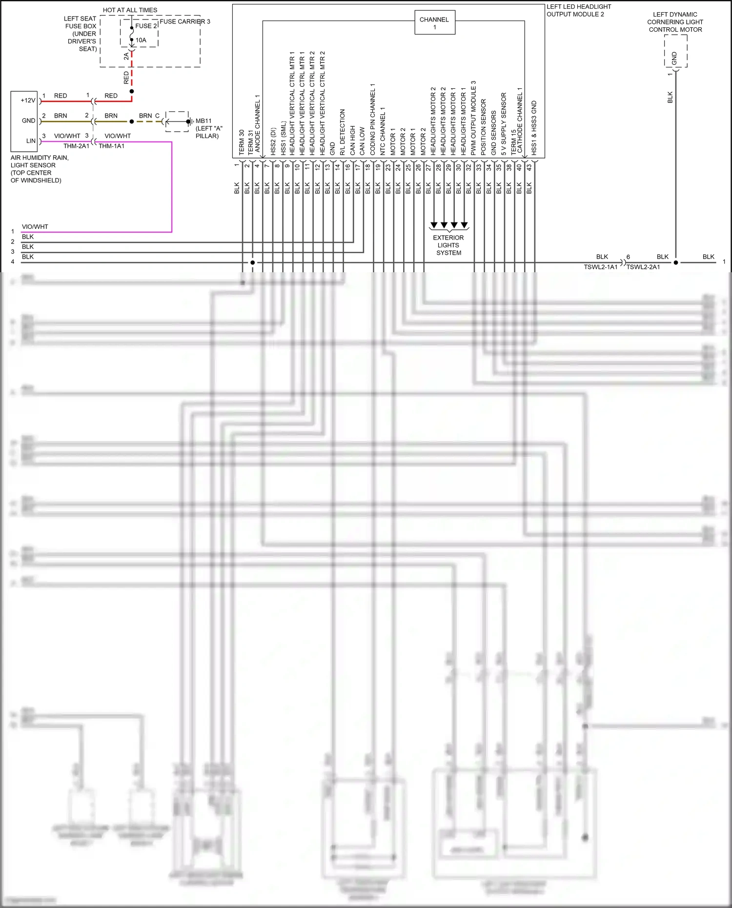 Wiring diagram led anode for Porsche Panamera 4 971 facelift (2020-2023) (5 of 9)