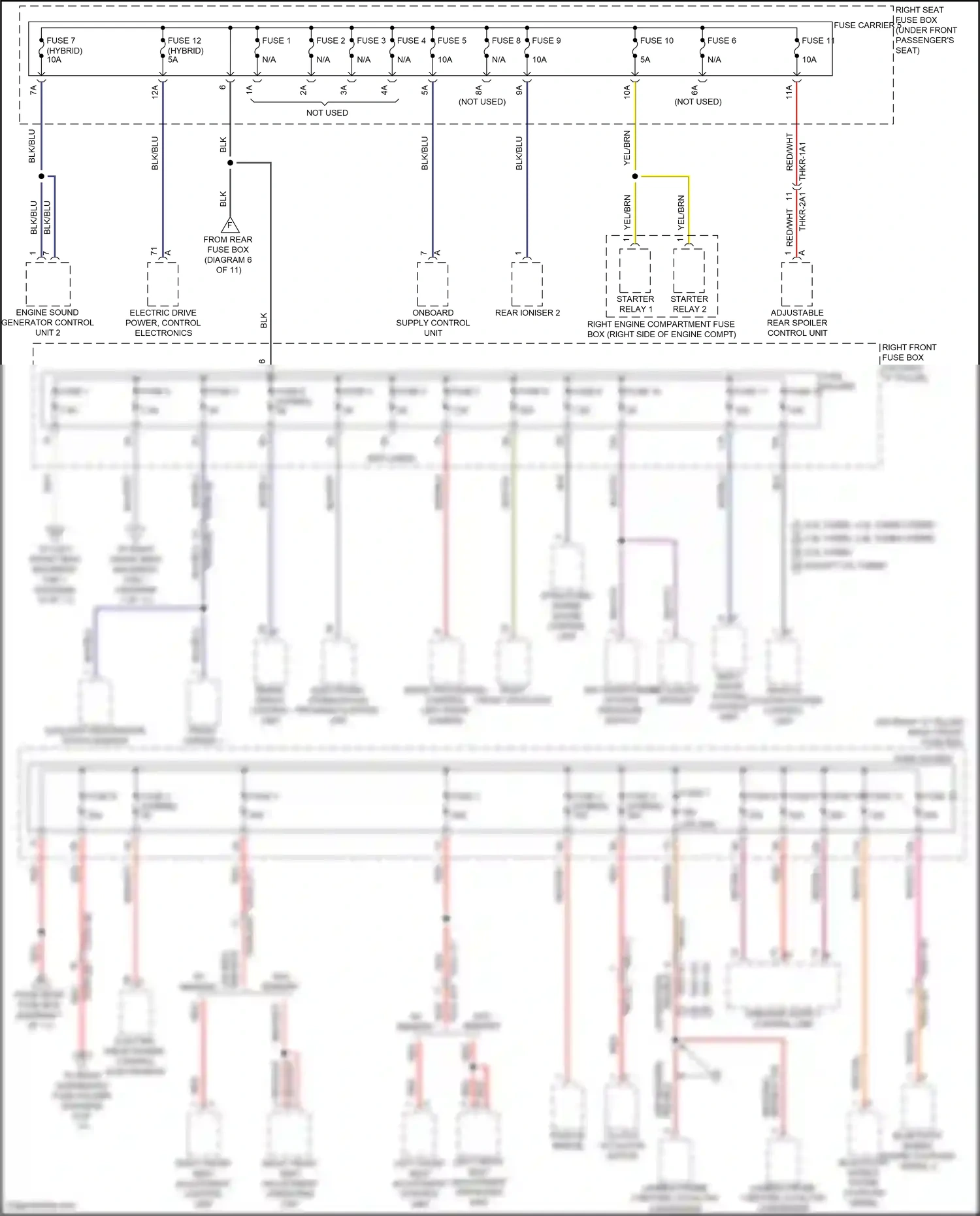 Wiring diagram night vision system control unit for Porsche Panamera 4 971 facelift (2020-2023) (5 of 5)