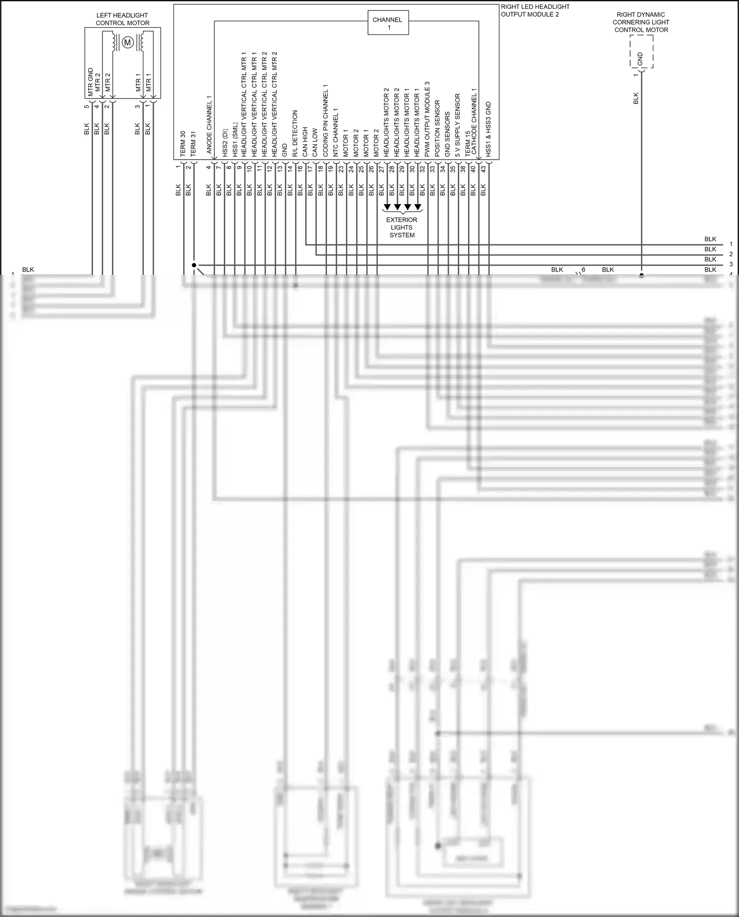 Wiring diagram position sensor for Porsche Panamera 4 971 facelift (2020-2023) (2 of 2)