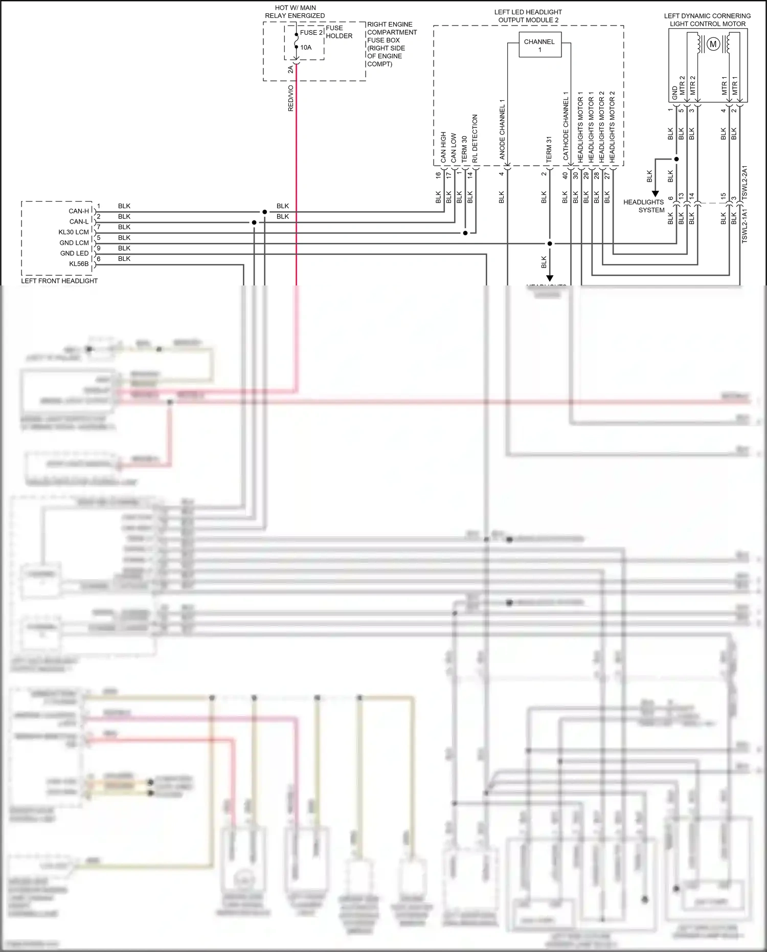 Wiring diagram stop light switch for Porsche Panamera 4 971 facelift (2020-2023) (2 of 5)