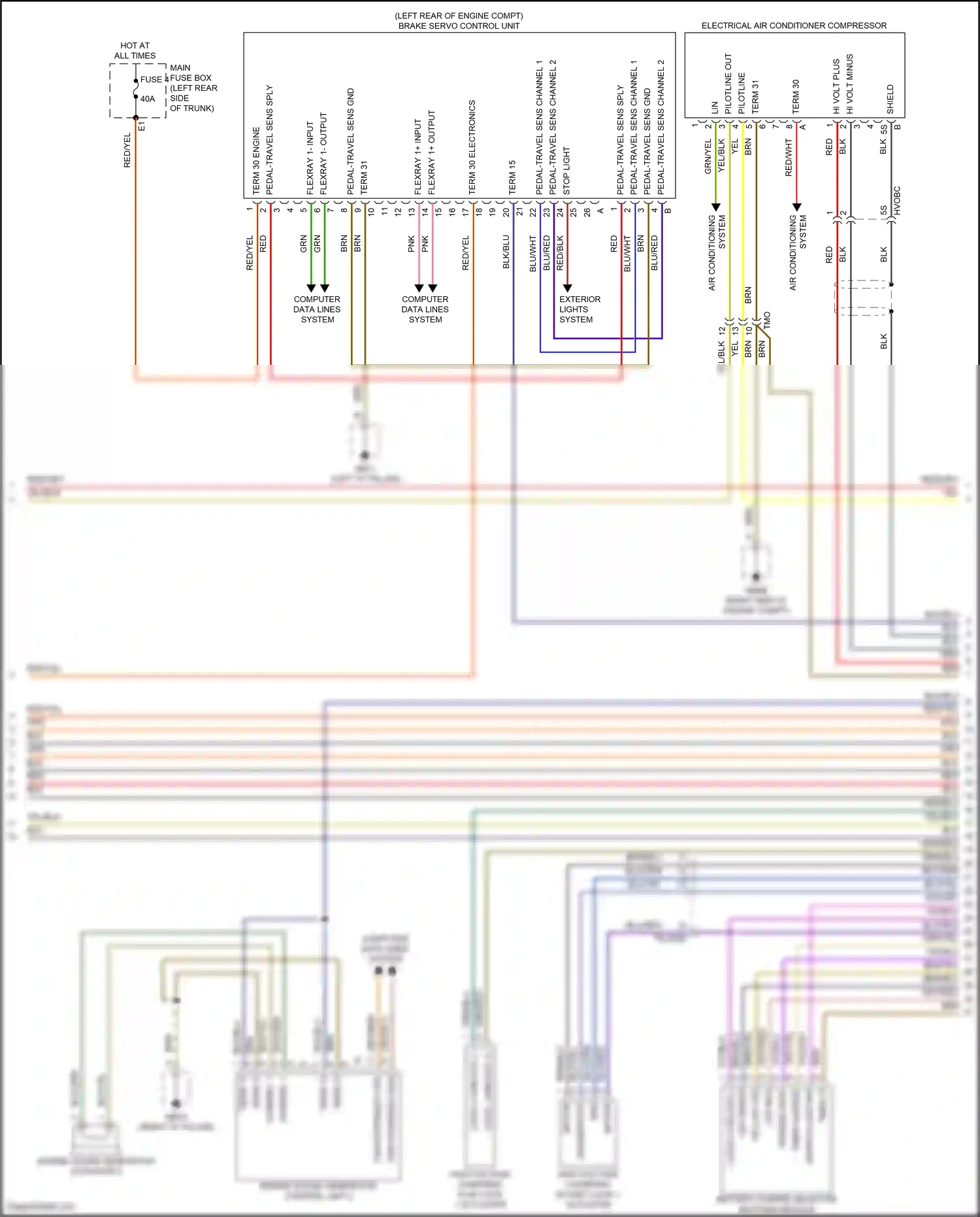 Wiring diagram term 30 electronics for Porsche Panamera 4 971 facelift (2020-2023) (2 of 3)