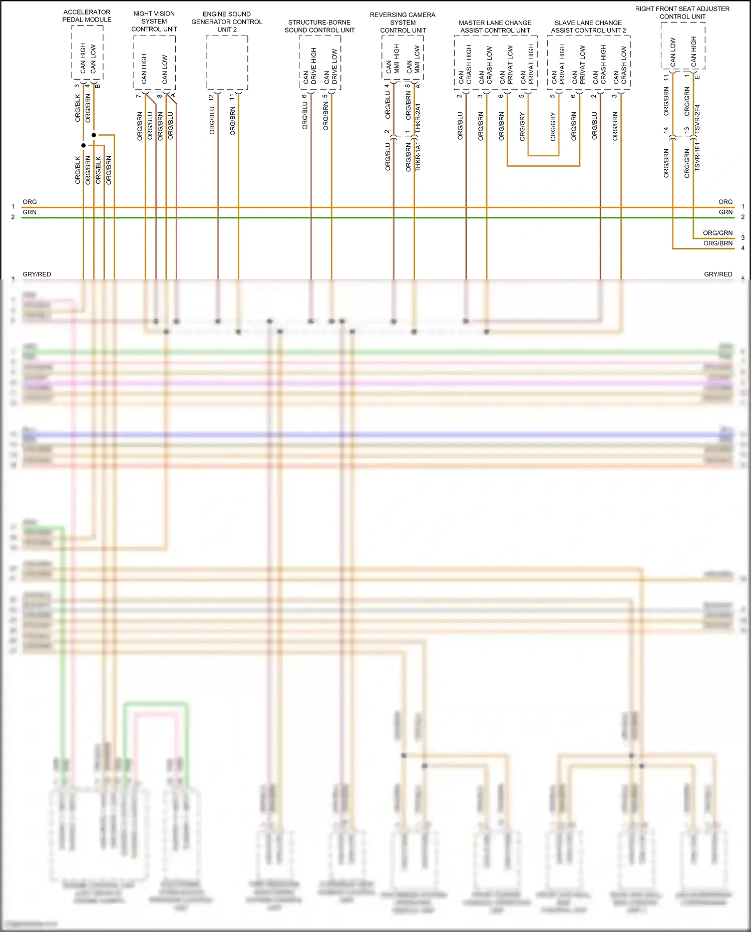 Wiring diagram accelerator pedal module for Porsche Panamera 4 971 (2016-2020) (1 of 9)